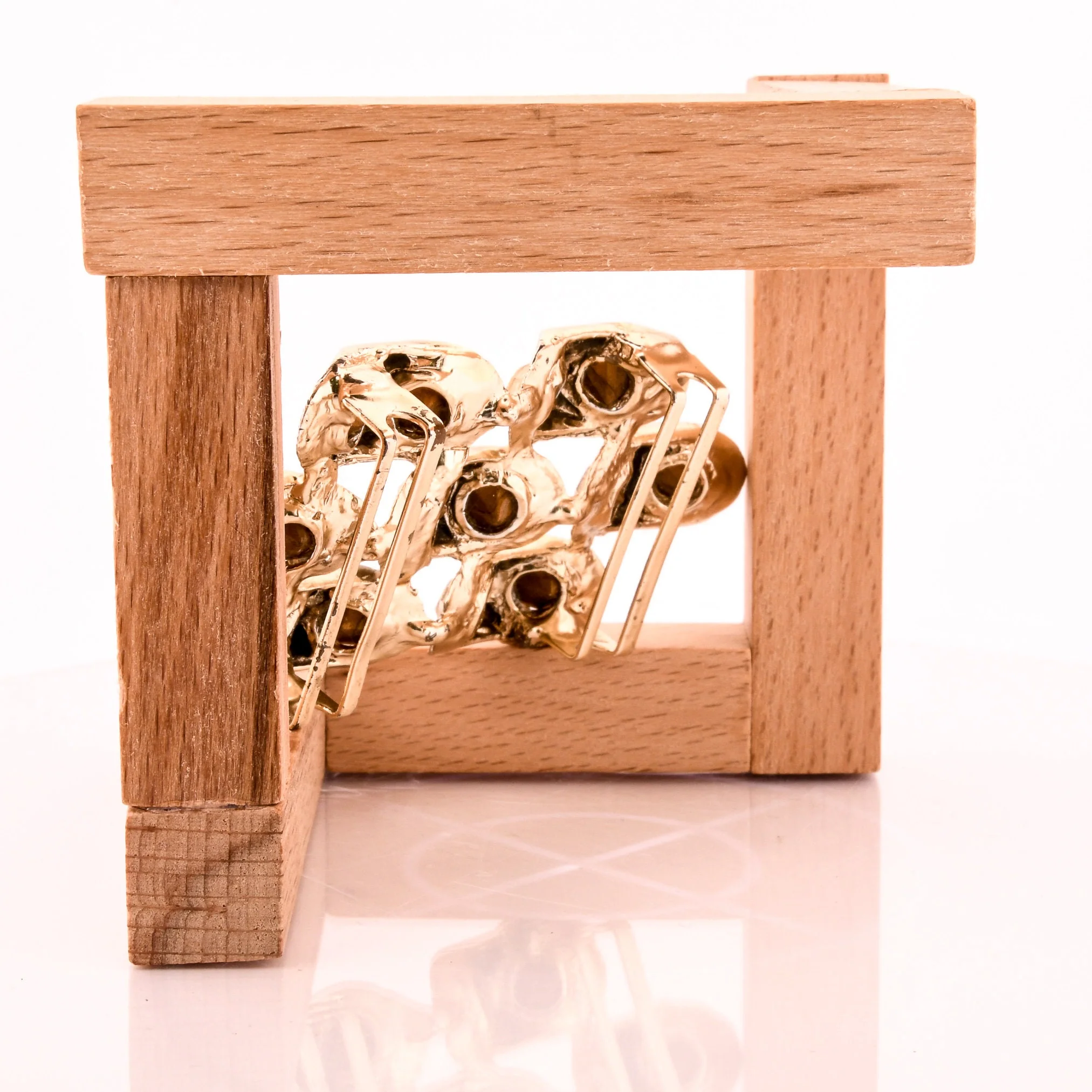 Gold Rhinestone Anemone Belt Buckle - Image 4