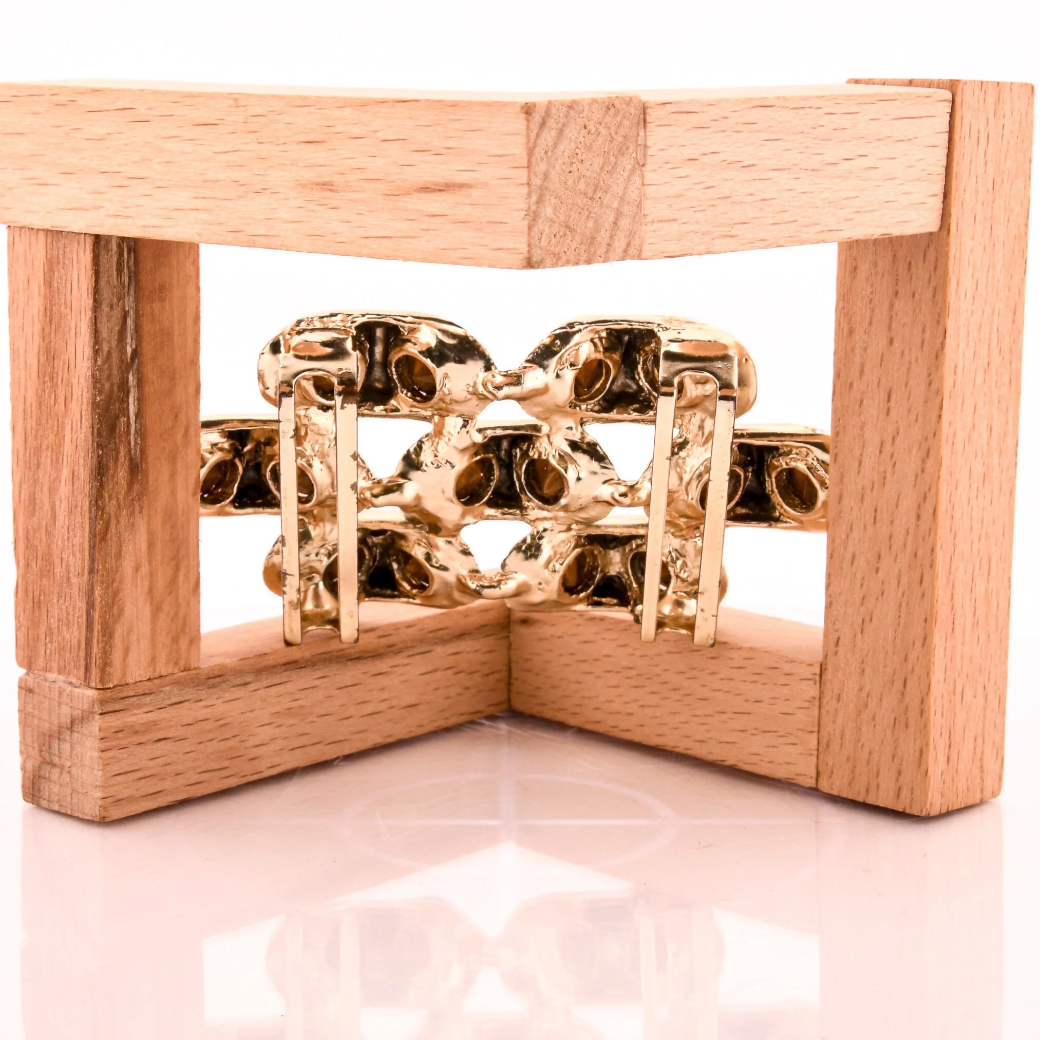 Gold Rhinestone Anemone Belt Buckle - Image 5