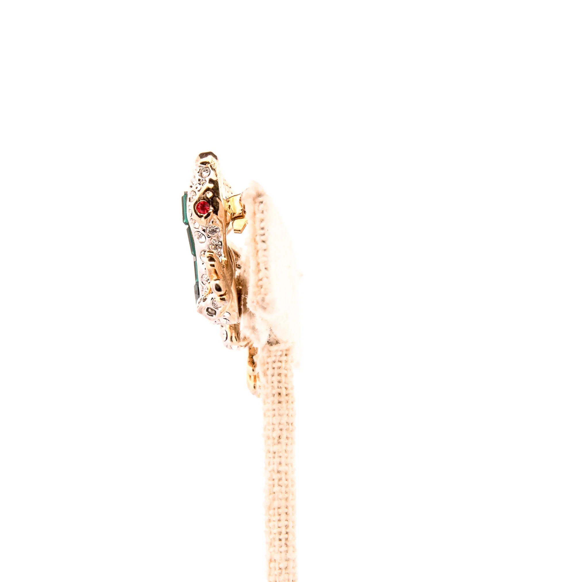 Gold Rhinestone Gecko Brooch Pin - Image 3