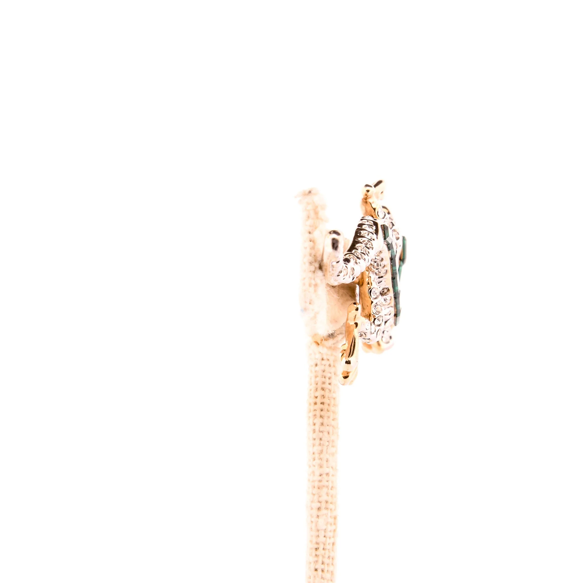 Gold Rhinestone Gecko Brooch Pin - Image 7