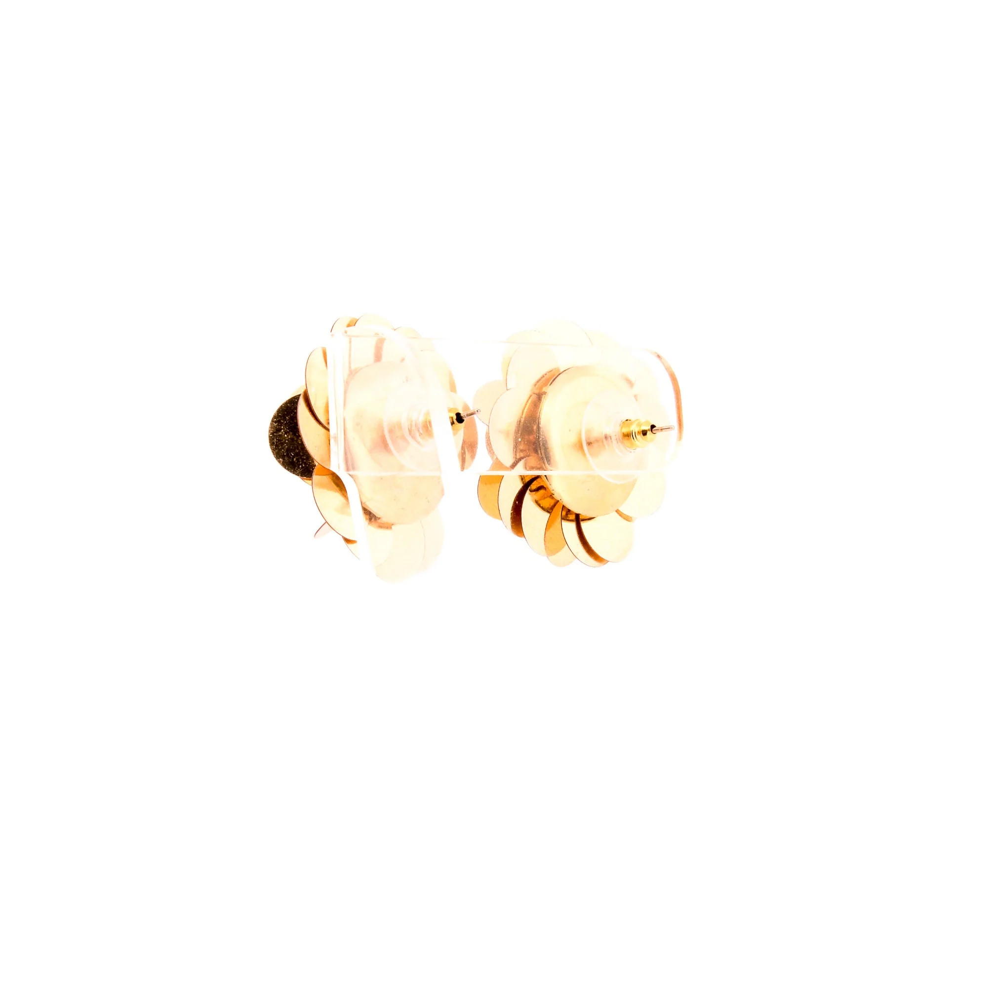 Gold Sequined Show Girl Earrings - Image 4