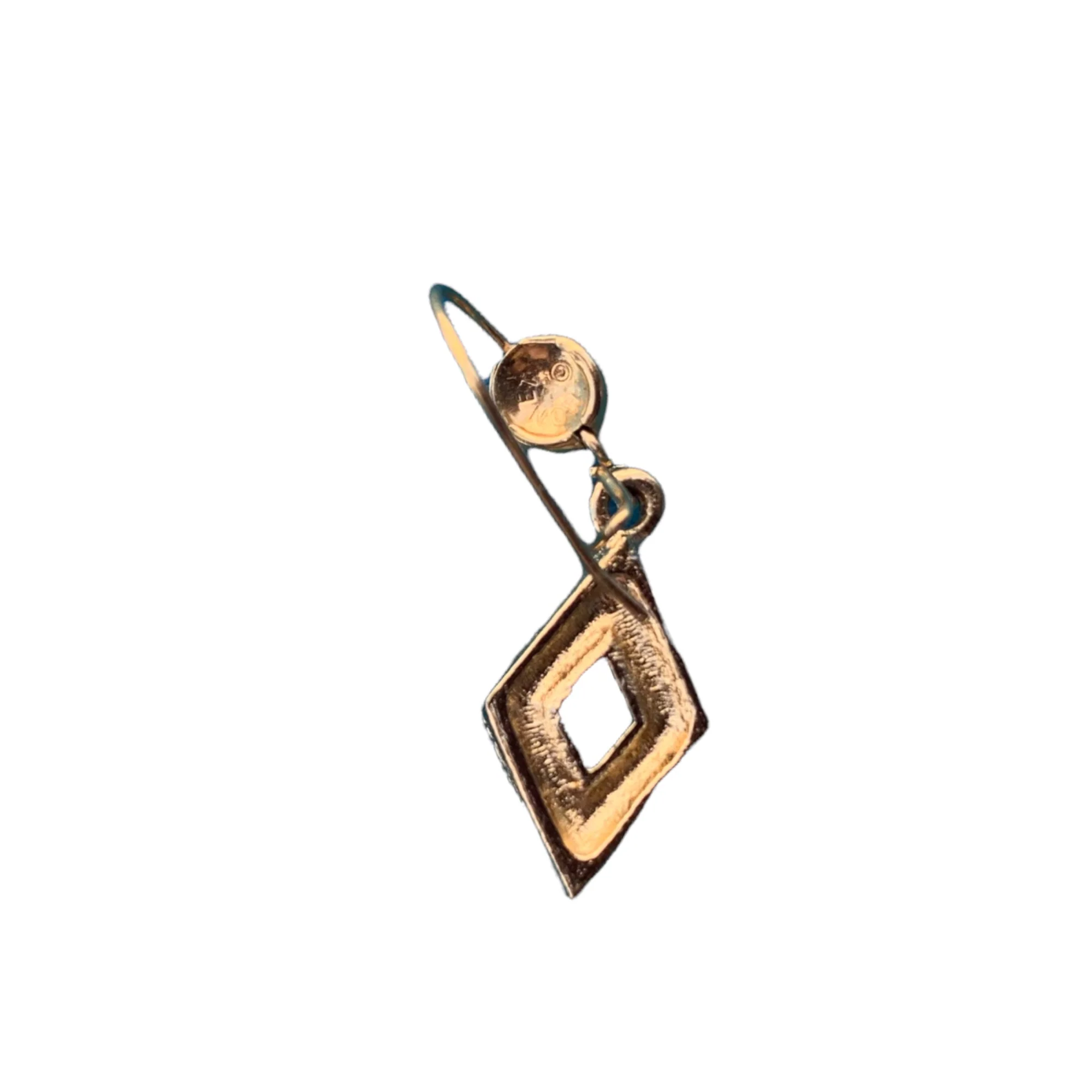 Gold Tone Textured Minimalist Wire Back Earrings By Monet - Image 6