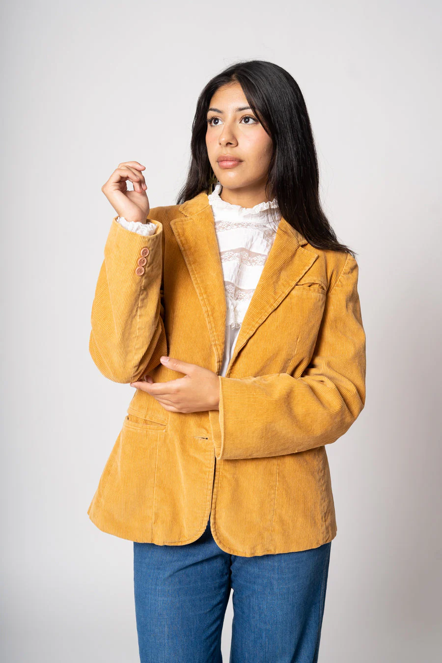 Golden Corduroy Blazer by Scoop - Image 10