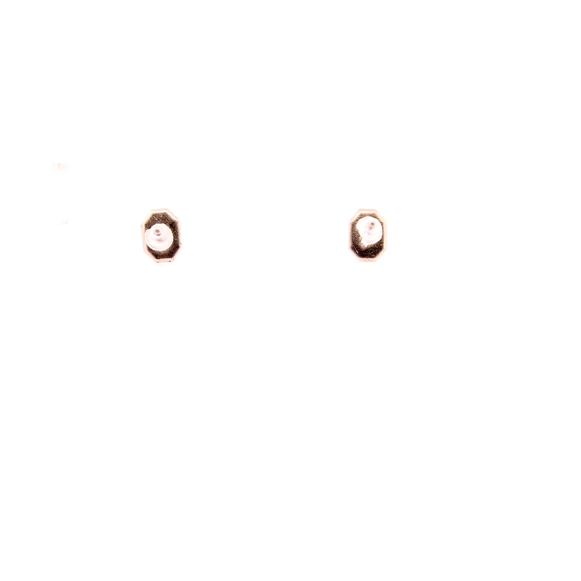 Golden Octagonal Stud Earrings - Image 5