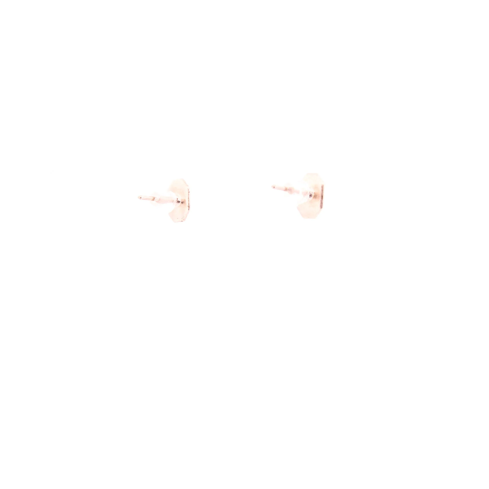 Golden Octagonal Stud Earrings - Image 6