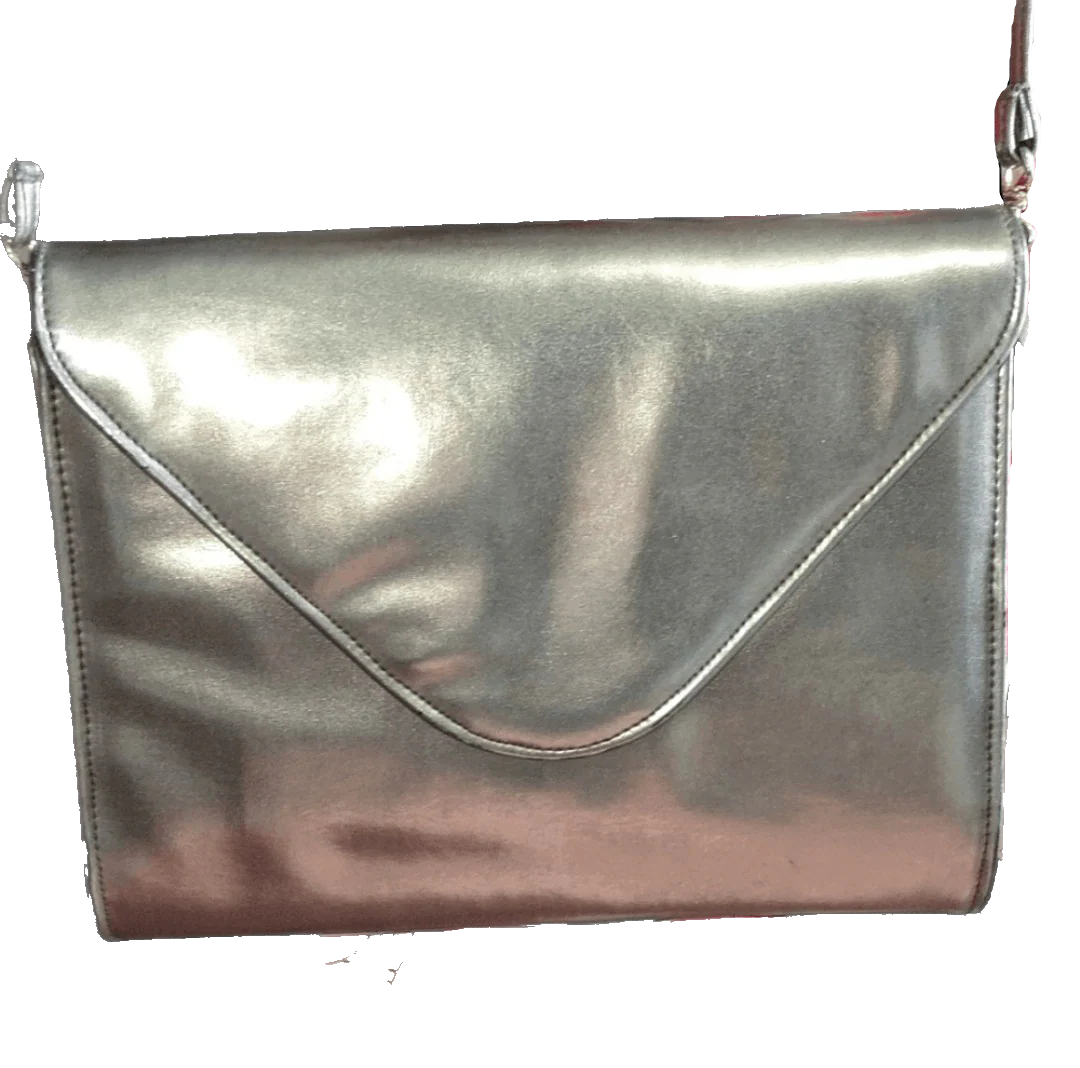 80's Metallic Convertible Crossbody Clutch Bag