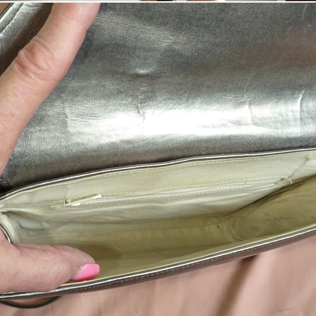 80's Metallic Convertible Crossbody Clutch Bag - Image 5