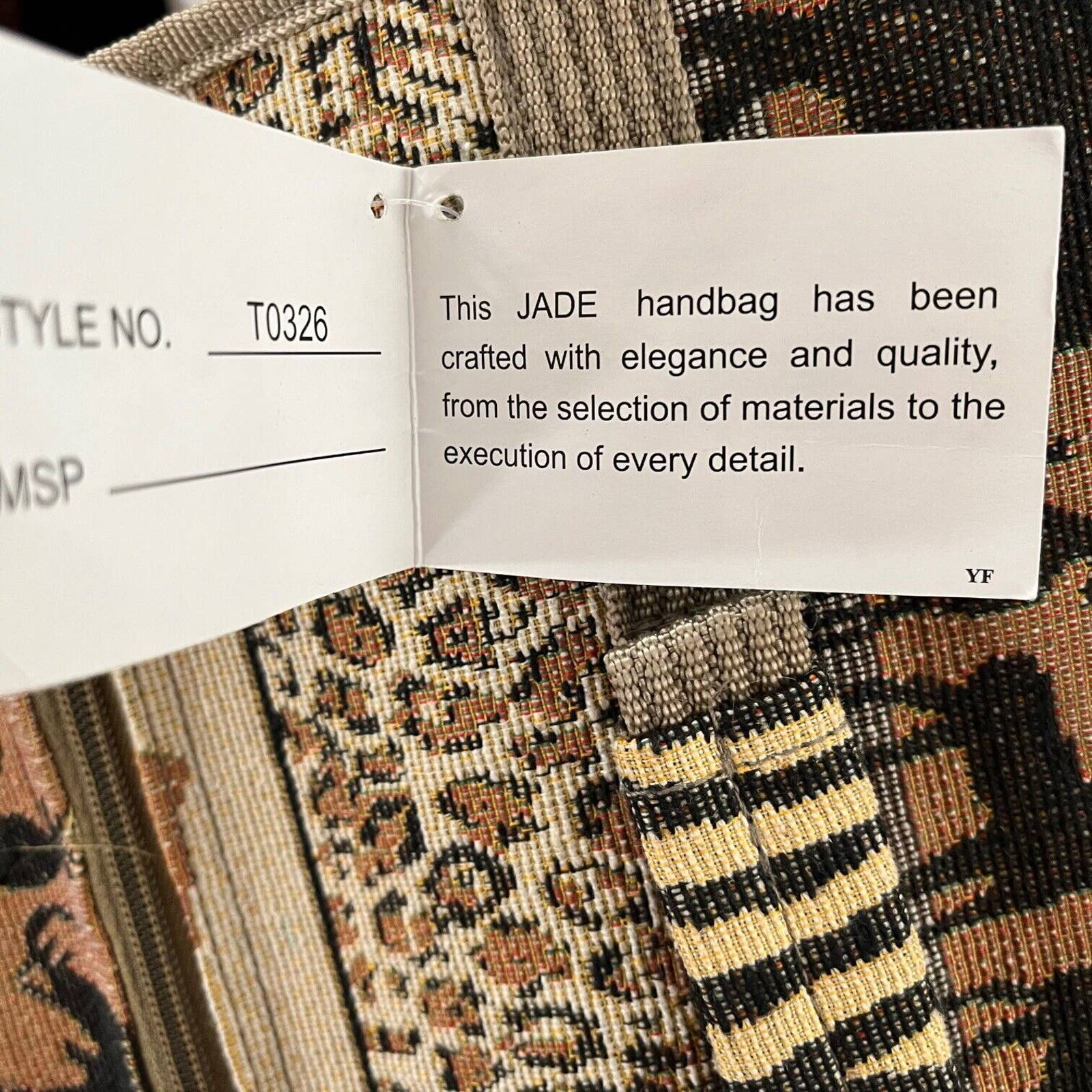 Granny Chic Rolling Cart Bag Safari Travel Folding and Collapsible 80s Nwt by Jade - Image 11