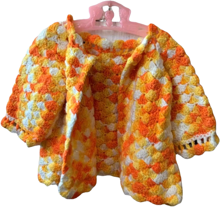 Granny Knit Retro Sweater Open Cardigan