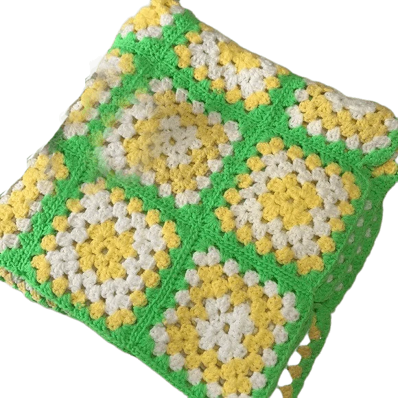 70s/80s Granny Squares Chrochet Afghan - Image 3