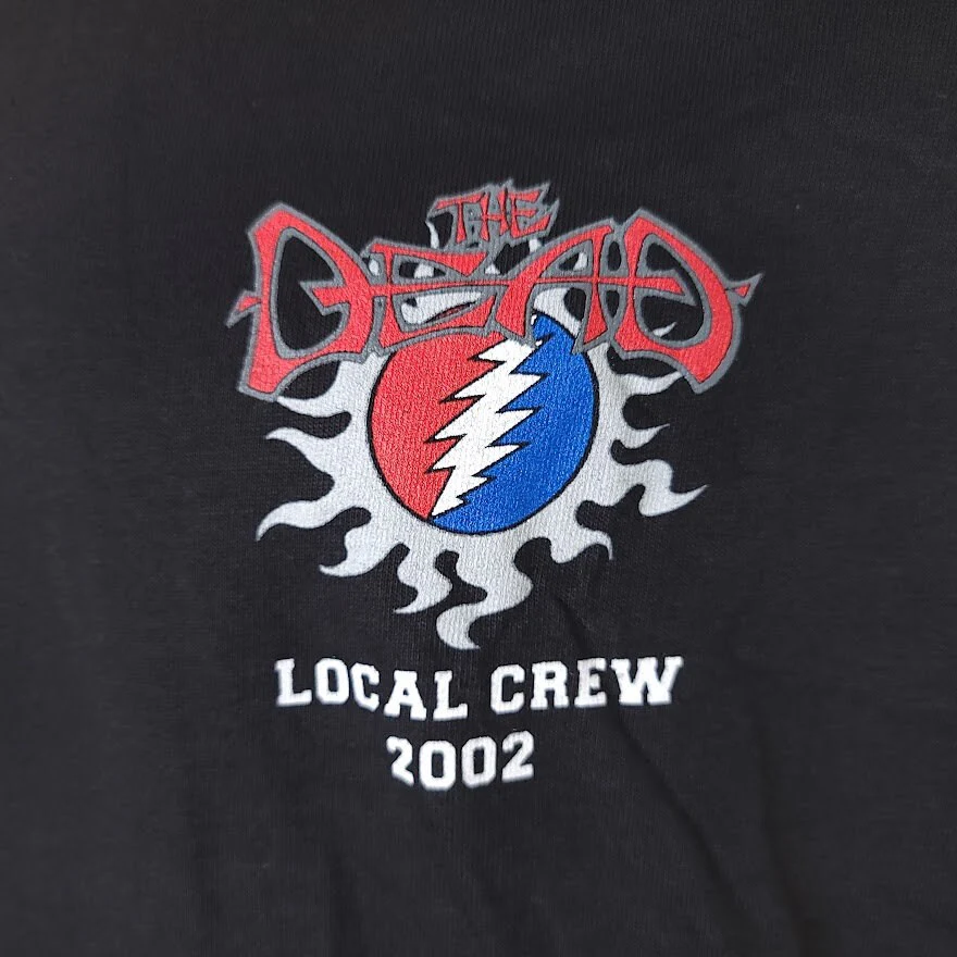 Grateful Dead T-Shirt Vintage 00s 2002 Local Crew Skull Rock and Roll Mens Size Xl New - Image 2