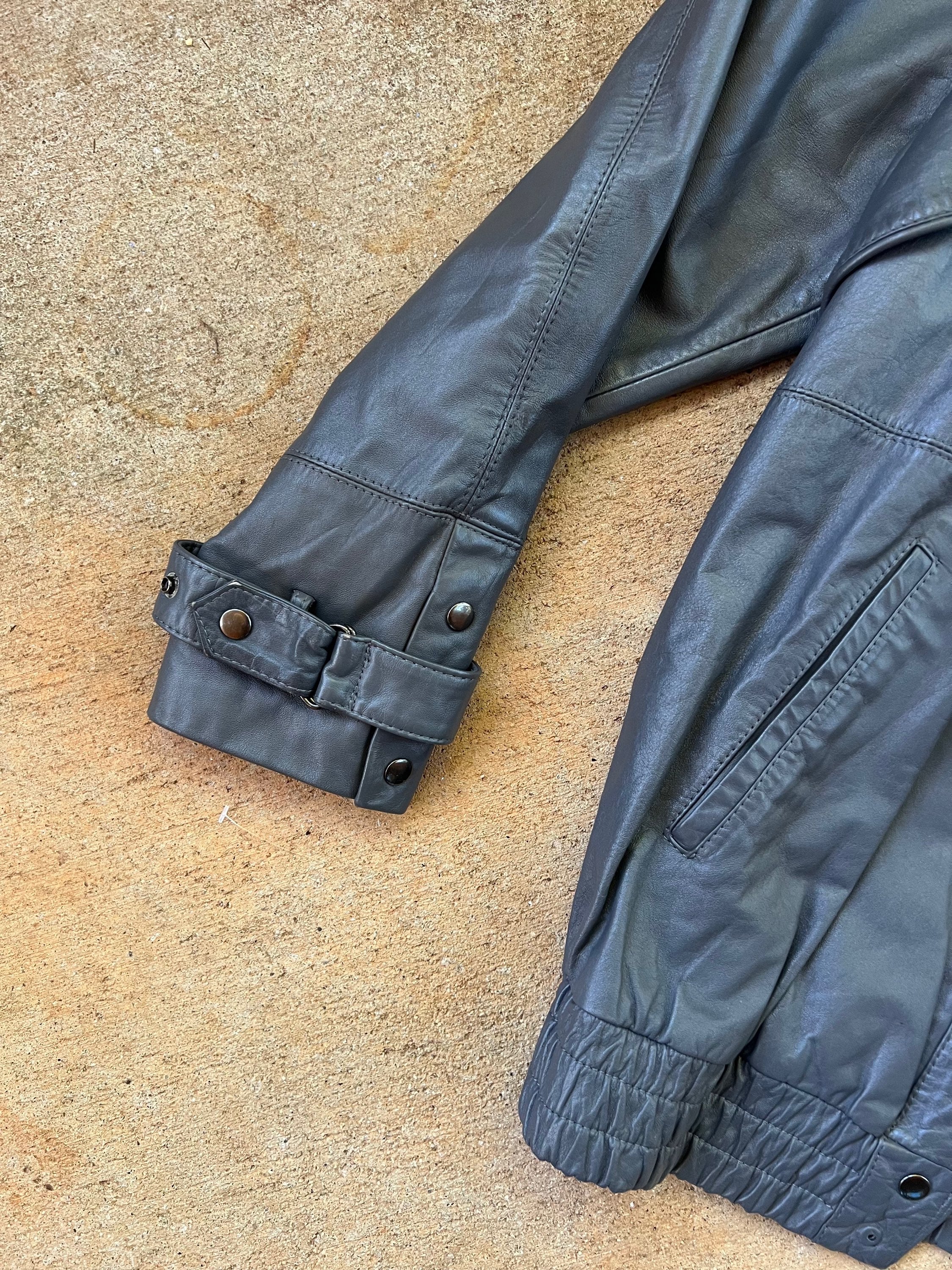 Gray Leather Jacket - Image 5