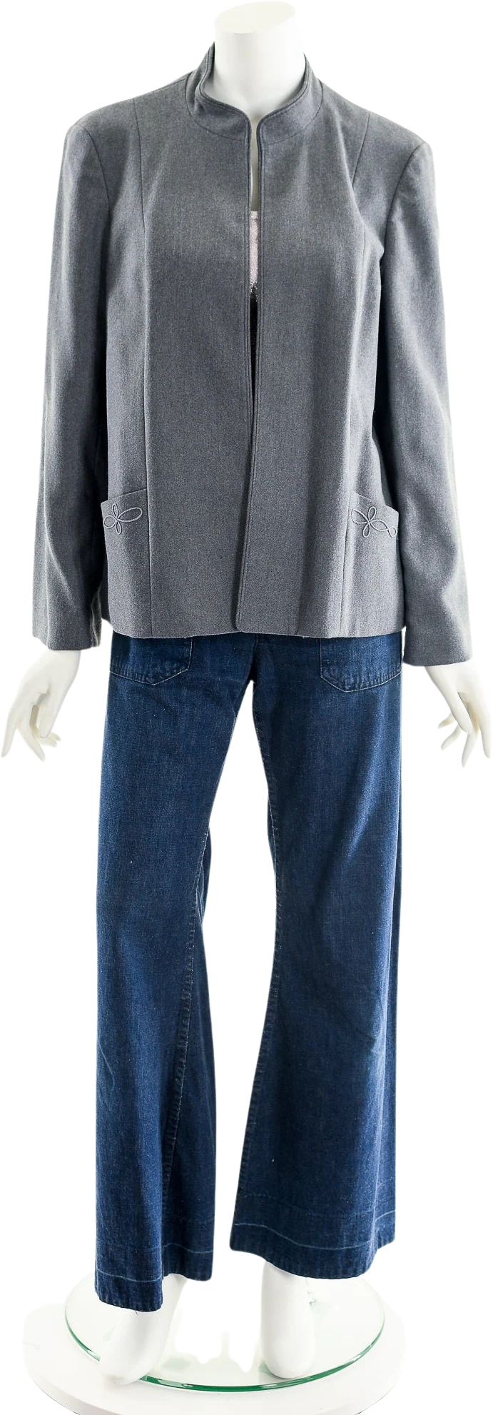Gray Minimalistic Woolen Jacket by Winkelman's