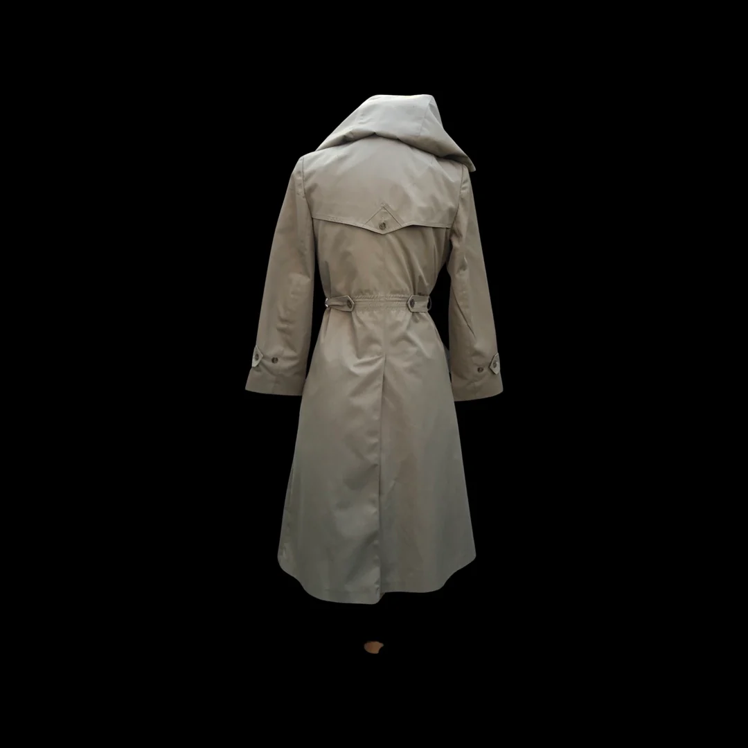 Gray Trench Coat Removable Hood And Lining Rain by J Gallery - Image 15