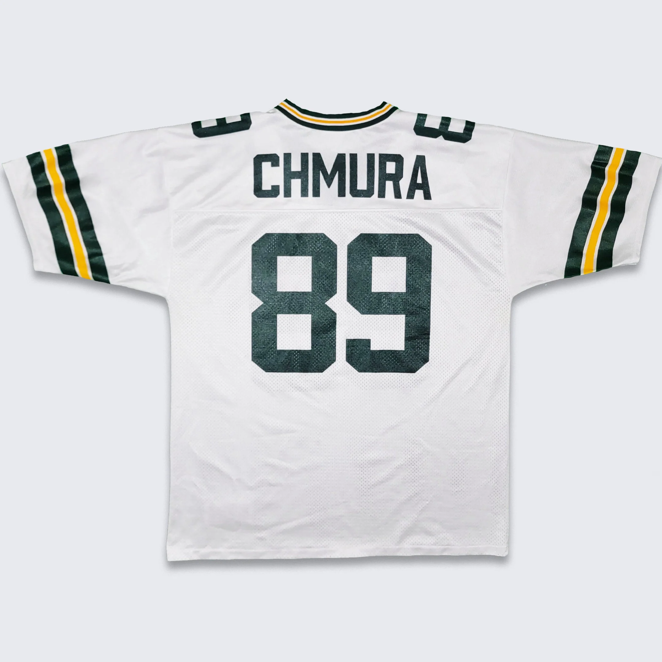 Green Bay Packers Vintage 90s Mark Chmura Logo Athletic Football Jersey White Nfl Shirt Men's Size Large - Image 2