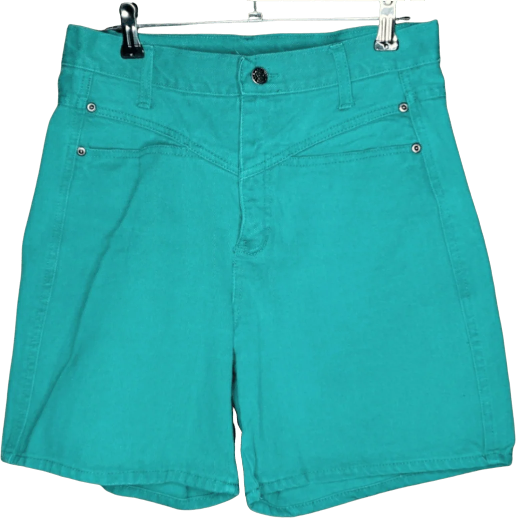 Green Color Denim High Waisted Shorts by Goodfellows