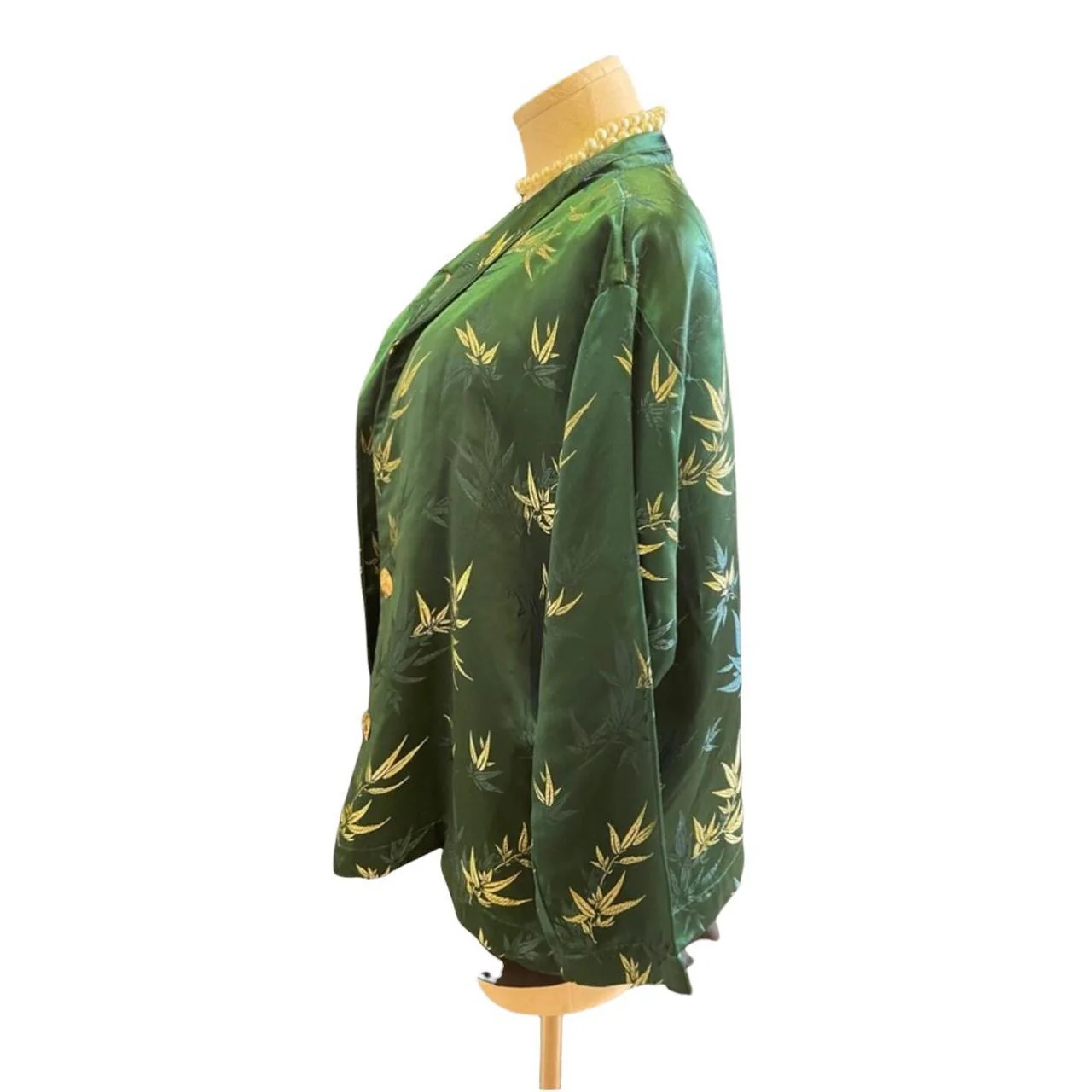 Green Floral Button Up Blazer - Image 4