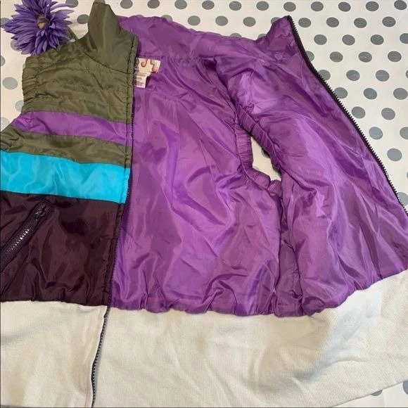 Green Purple Blue White Vest by Ocean Pacific - Image 3