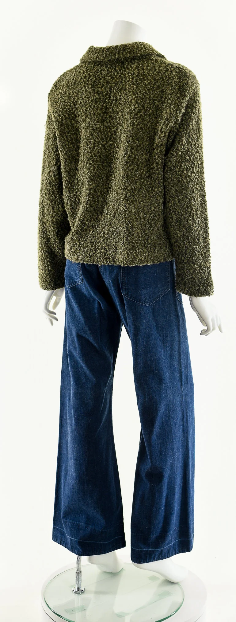 Green Sherpa Nubby Knit Sweater by Superline - Image 7