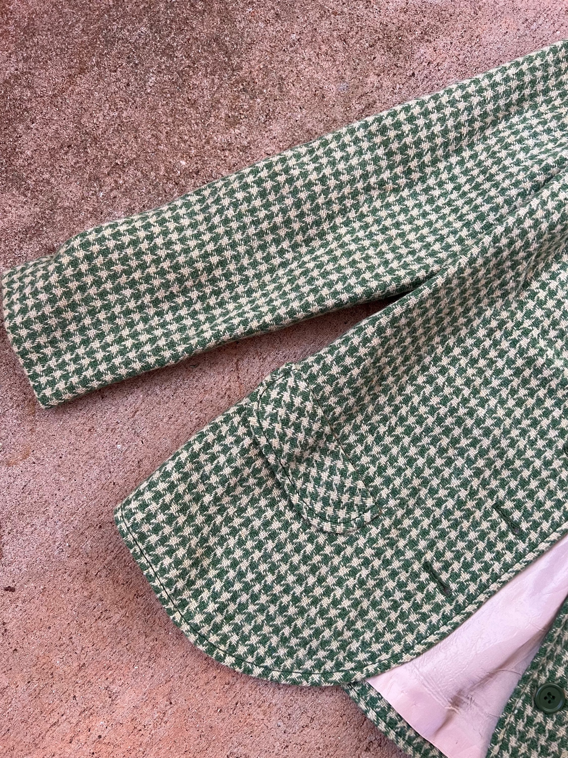 Green Wool Gingham Blazer - Image 7
