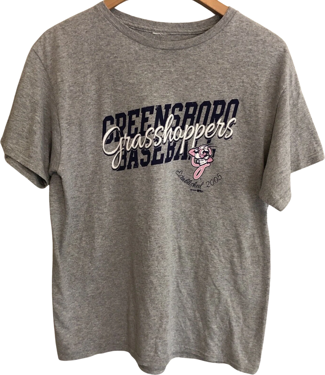 Greensboro Nc Grasshoppers T-Shirt Womens Medium Gray Minor League Baseball by Nike