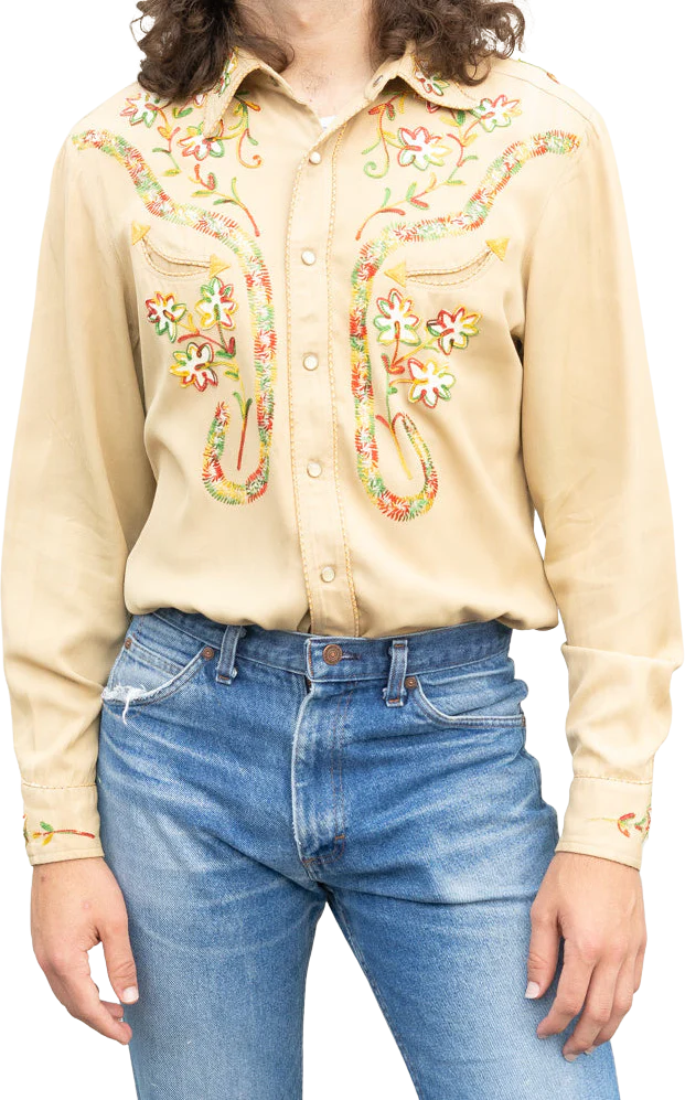 H Bar C Embroidered Pearl Snap Western Shirt by H Bar C