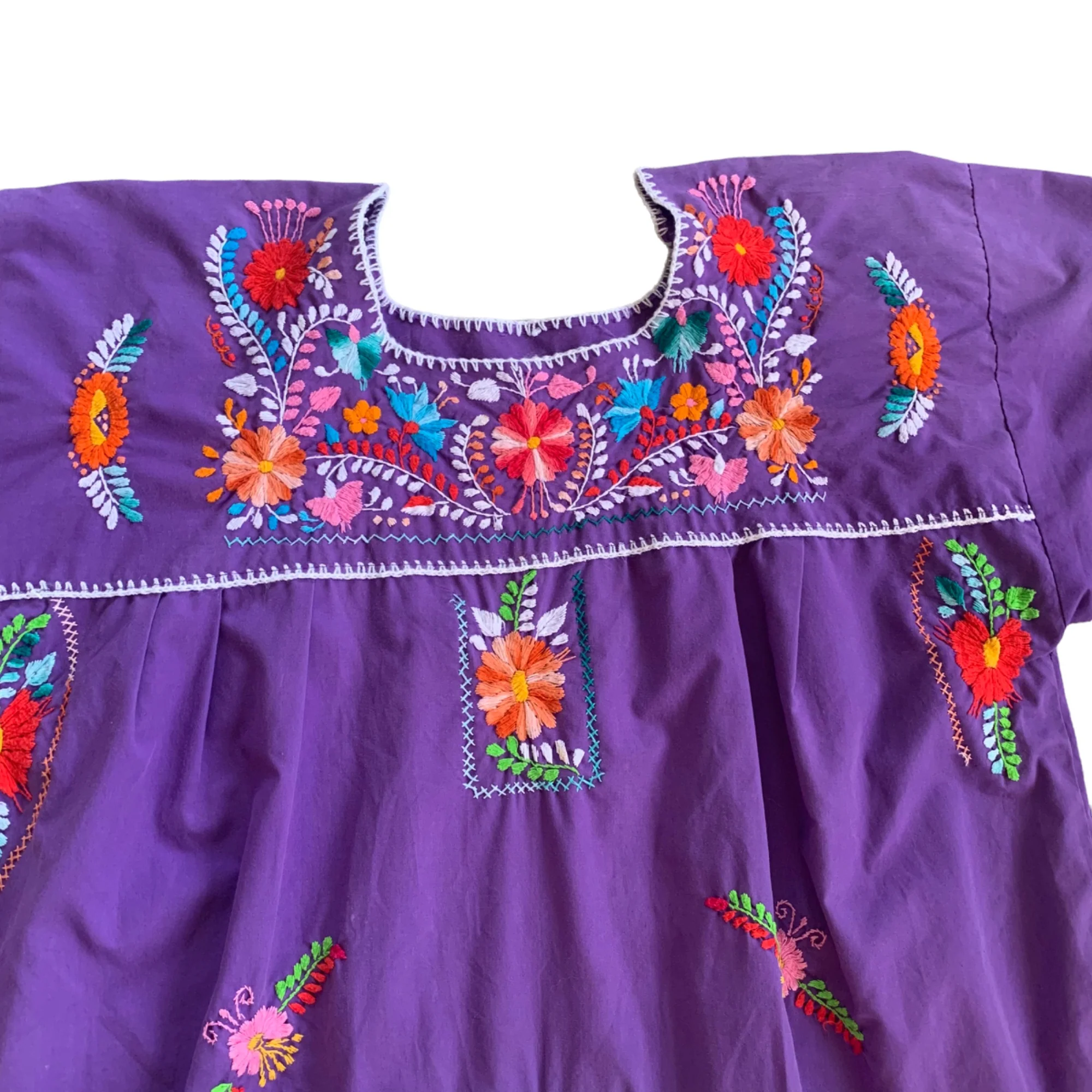 Hand Embroidered Floral Smock Dress - Image 3