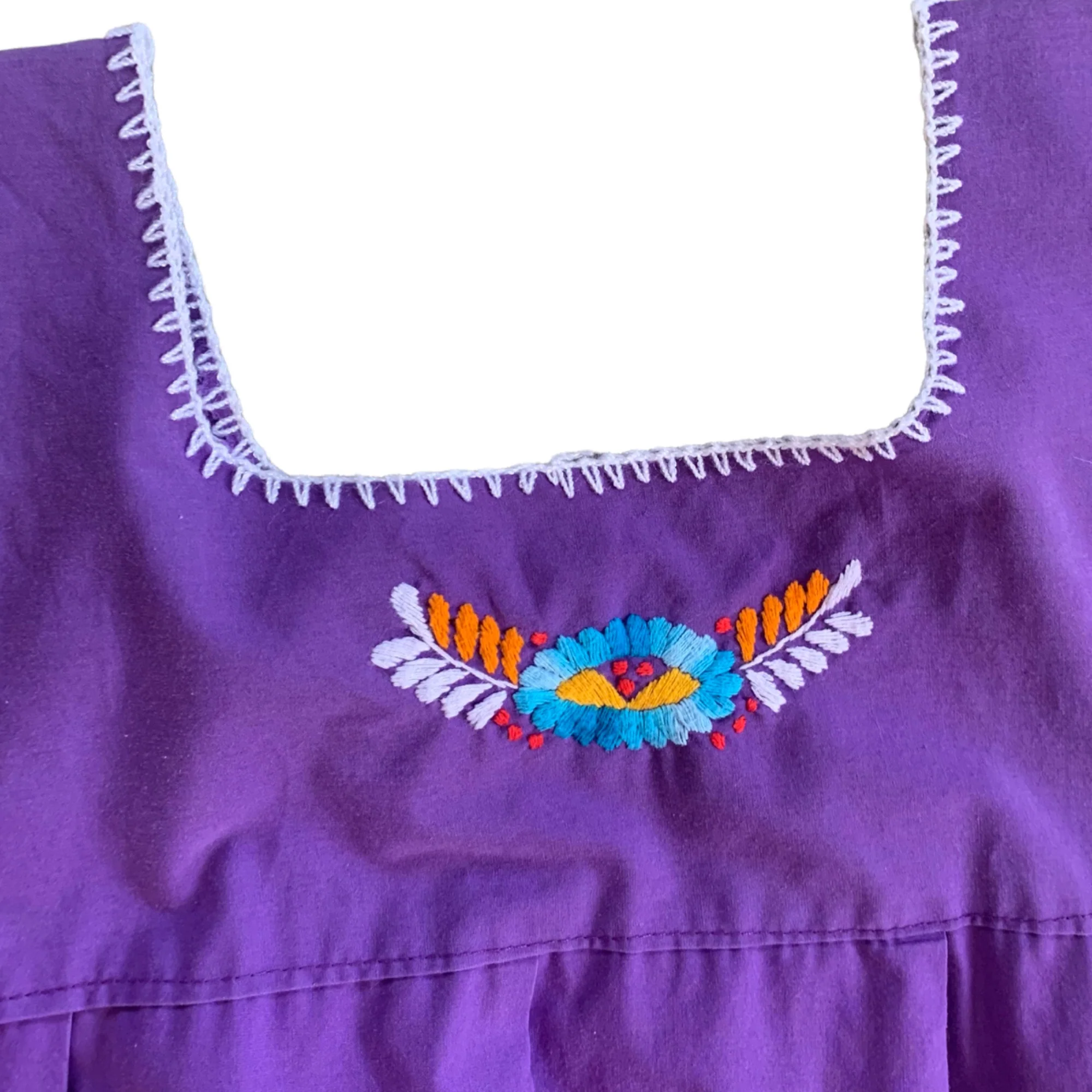 Hand Embroidered Floral Smock Dress - Image 4