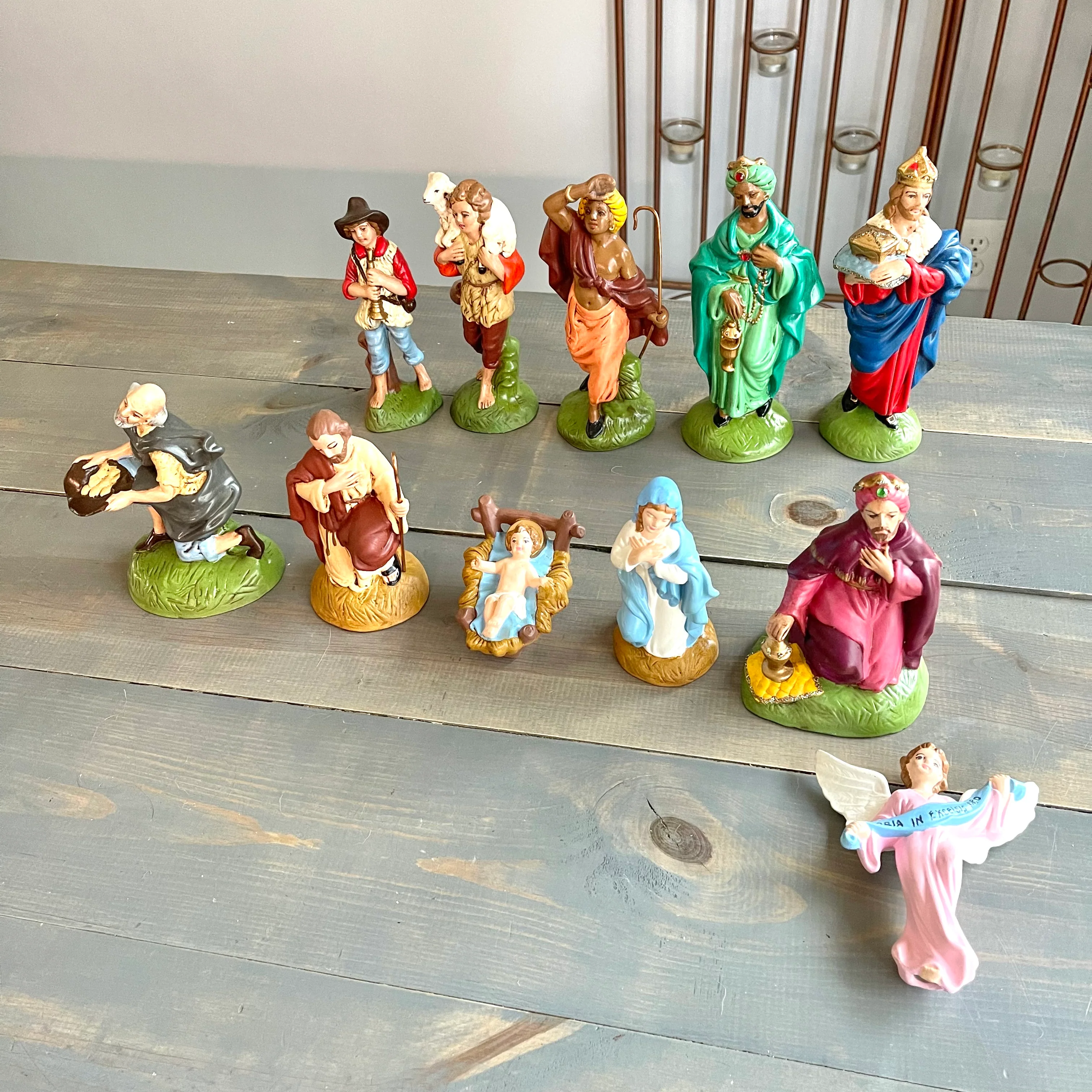 Hand Painted Ceramic Christmas Nativity Set By Atlantic Mold - Image 11