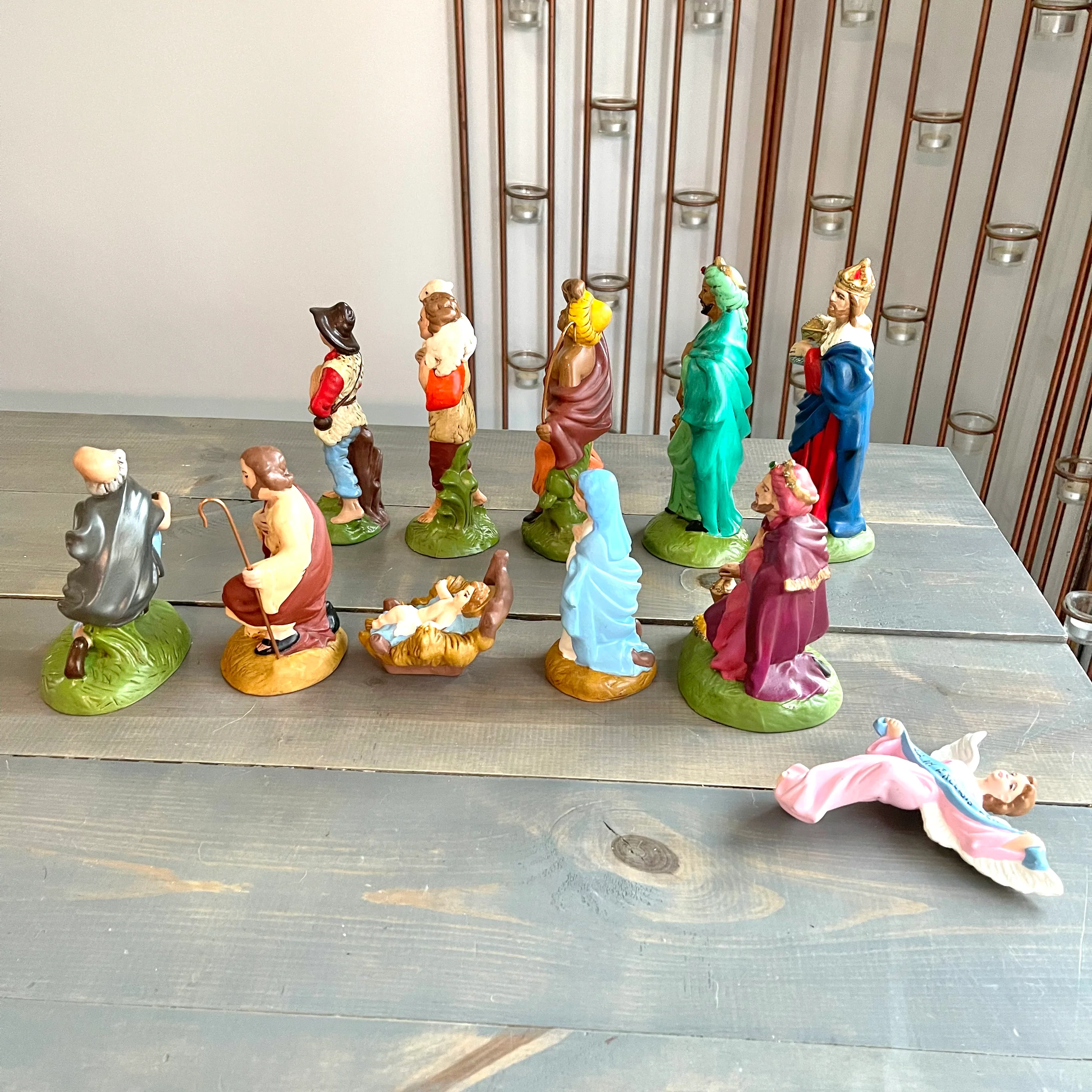 Hand Painted Ceramic Christmas Nativity Set By Atlantic Mold - Image 14