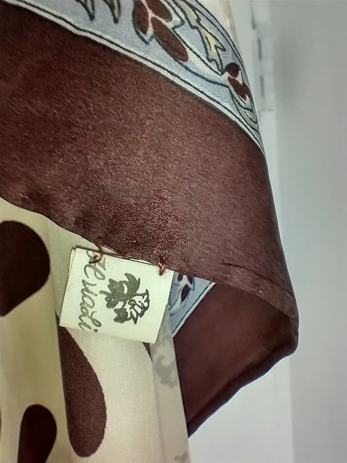 Hand Rolled Polka Dot Silk Scarf - Image 7