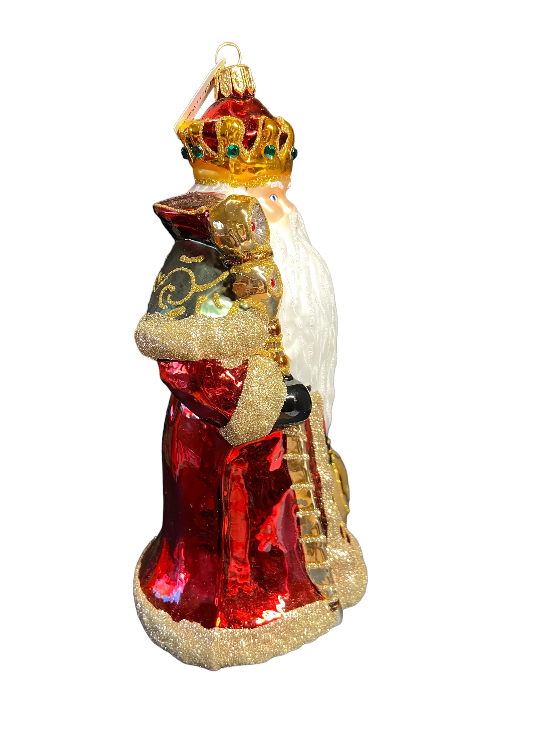 Handblown European Glass Santa Tree Ornament - Image 4
