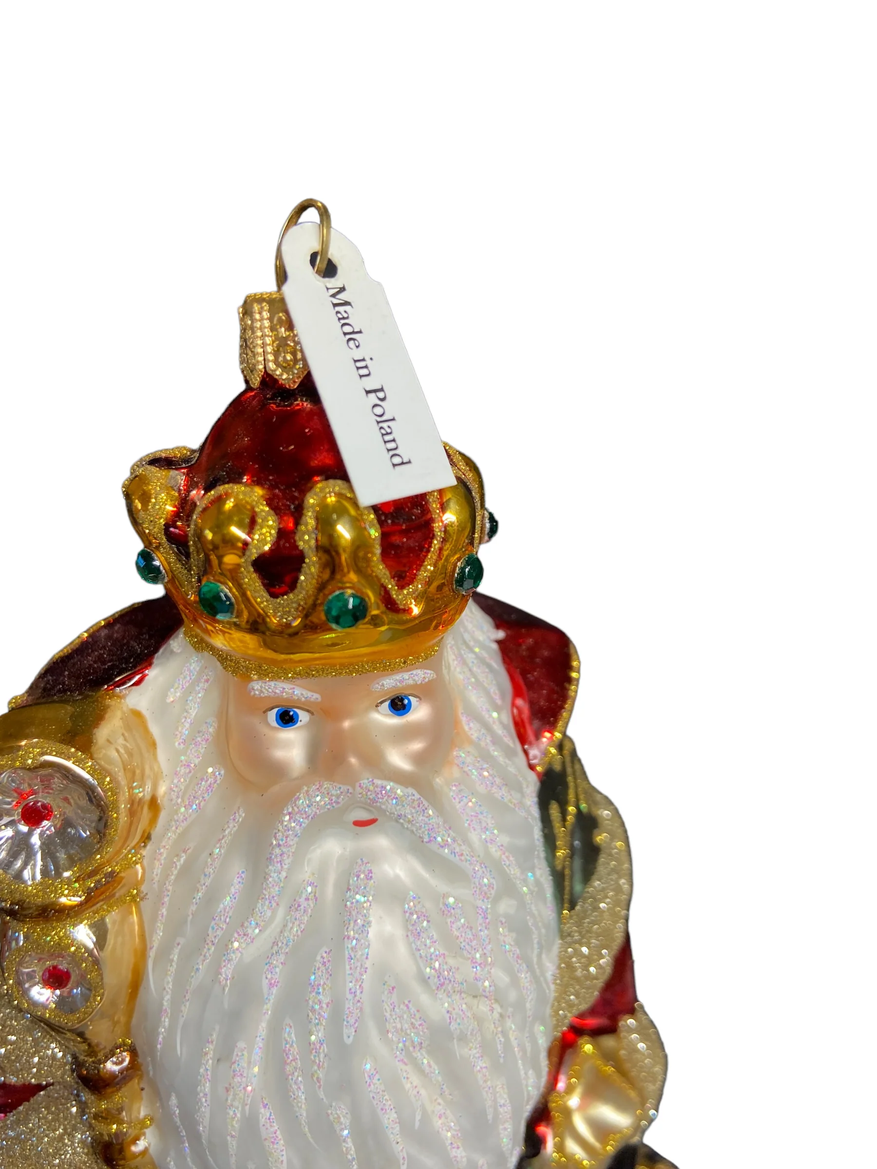 Handblown European Glass Santa Tree Ornament - Image 7