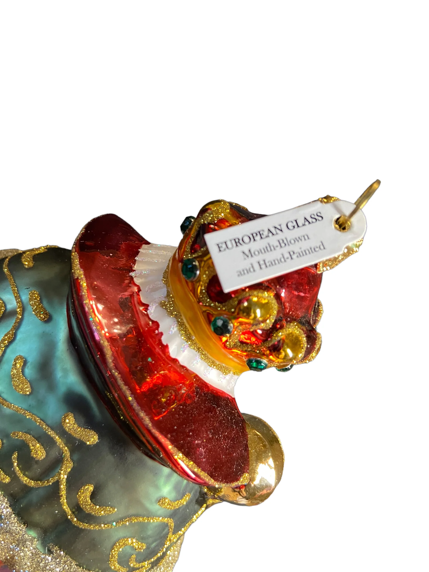 Handblown European Glass Santa Tree Ornament - Image 8