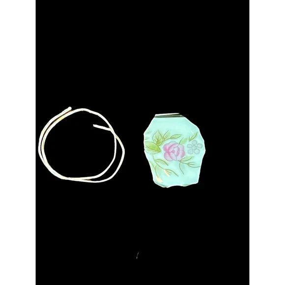 Handcrafted Broken China Ring with Soft Solder Silver and An Antique Pink Rose Cup - Image 3
