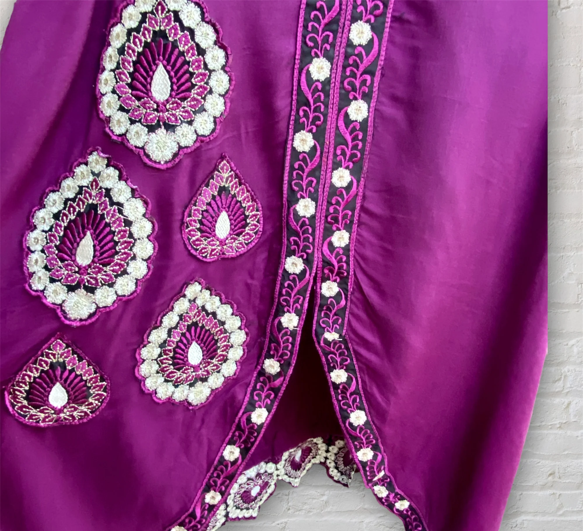 Handmade Geometrical Embroidered Appliqué Dress - Image 4
