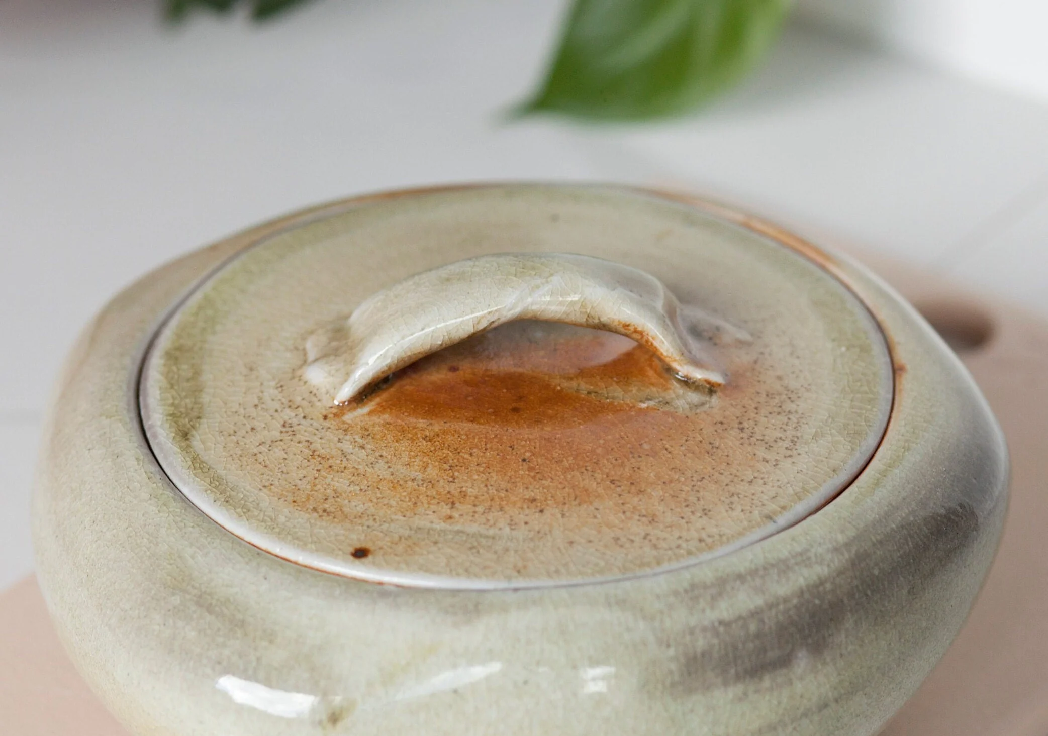 Handmade Studio Pottery Casserole Dish with Lid Vintage Stoneware Dish with Lid - Image 5