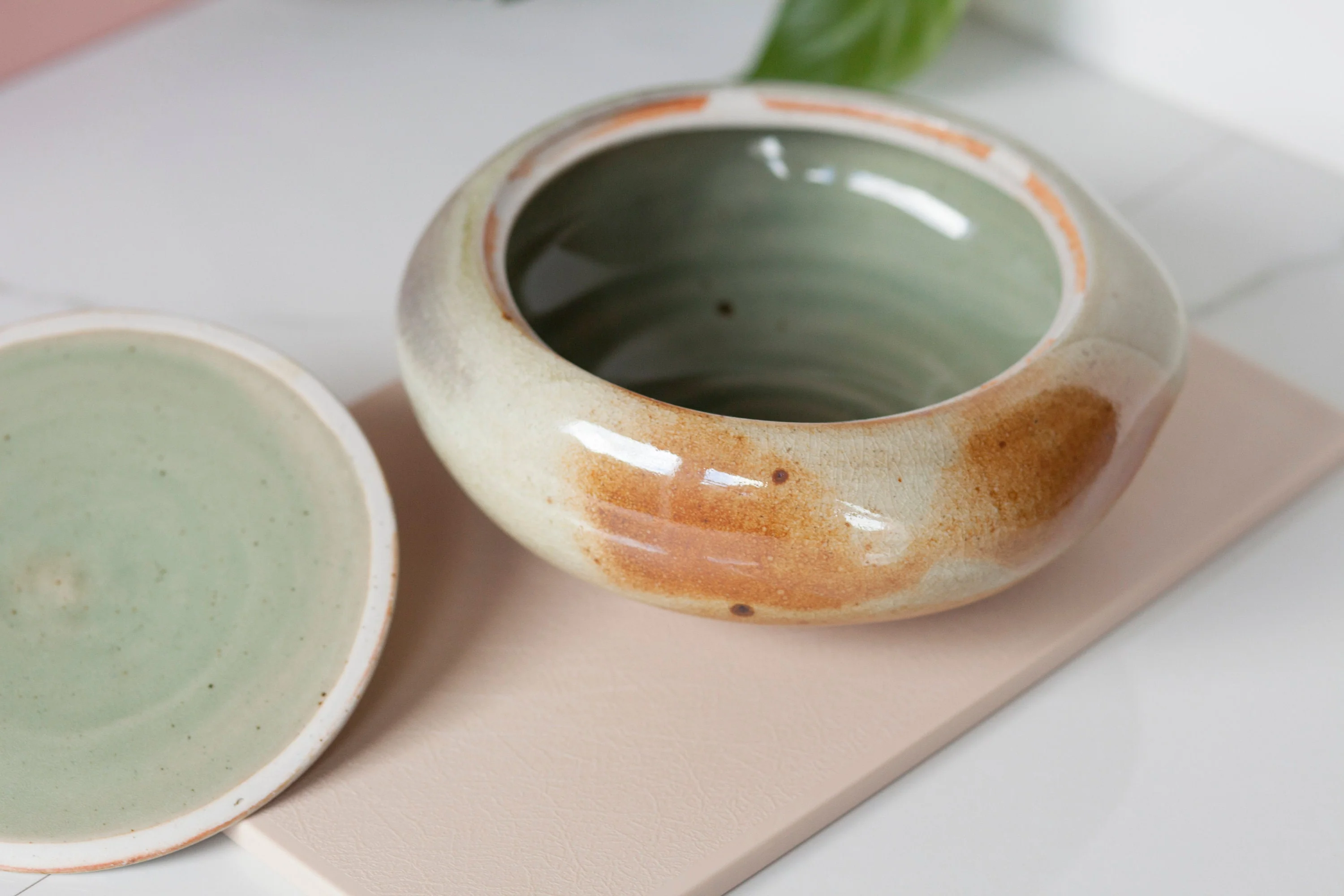 Handmade Studio Pottery Casserole Dish with Lid Vintage Stoneware Dish with Lid - Image 8