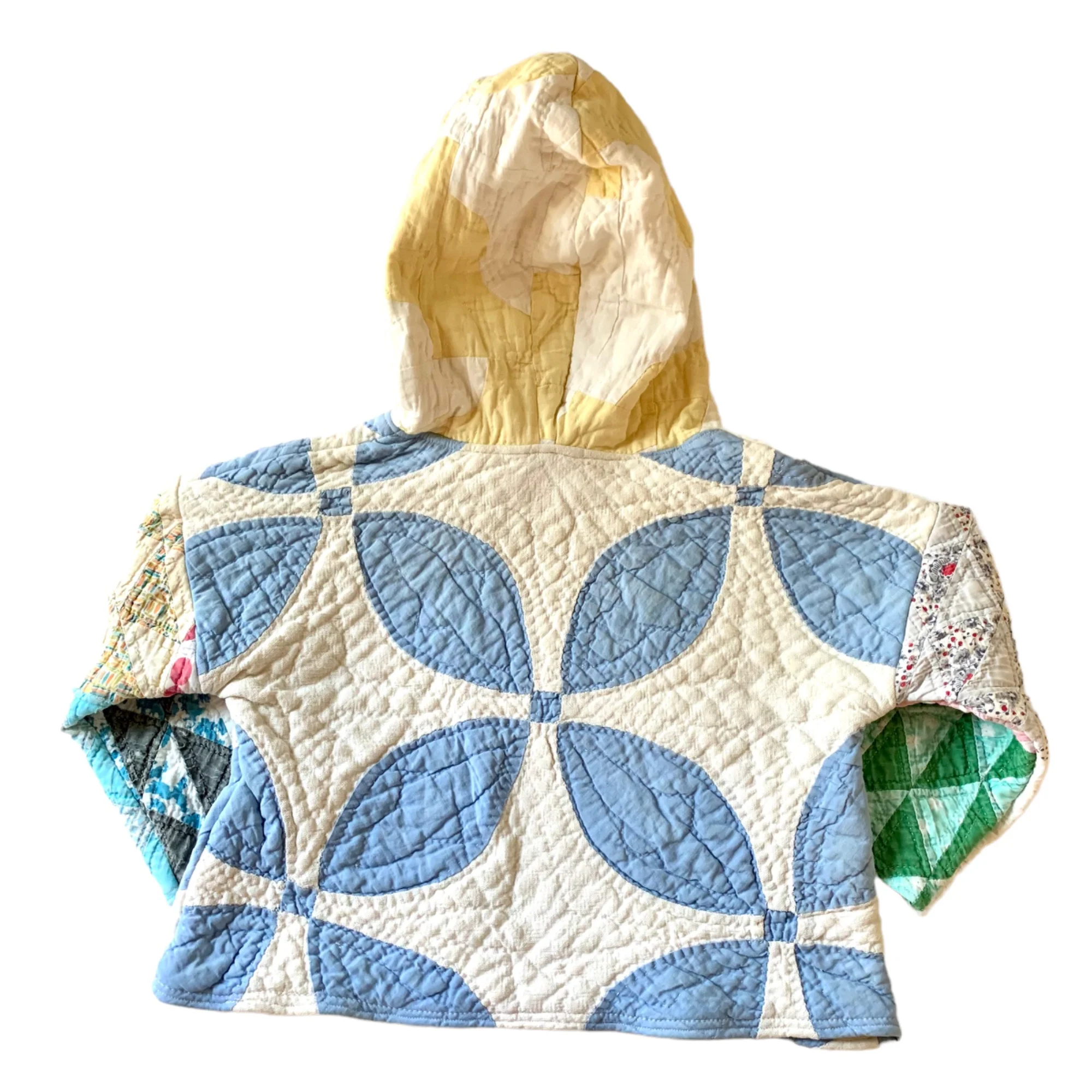 Handmade Toddler Hoodie Crafted From Vintage Quilts with Love 18 Mo Multi Sailor by Seams by Rachel - Image 2