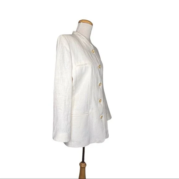 Harvé Benard Vintage Linen Robe Jacket Made In Ukraine Nwt by Benard Holtzman - Image 7