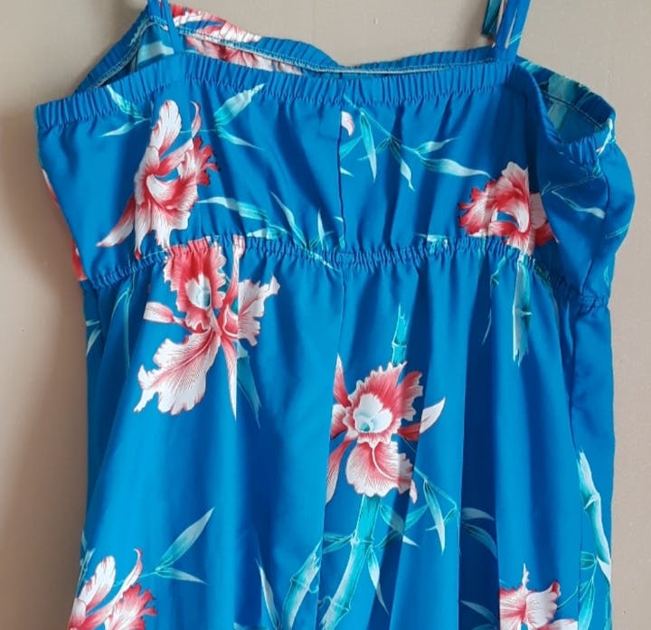 Hawaiian Iris Print Midi Dress by Hilo Hattie's Hawaii Ir - Image 6