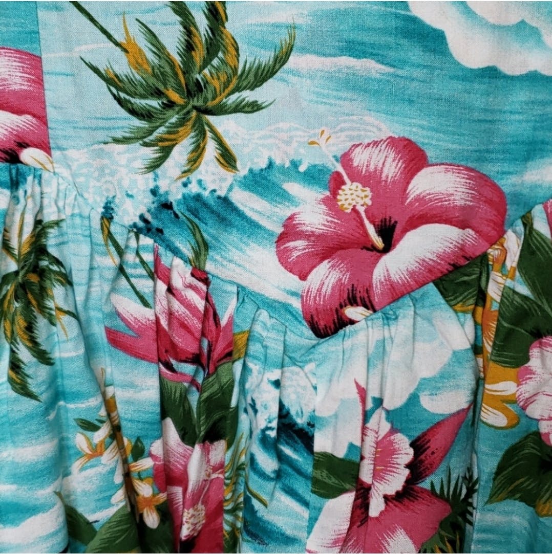 Blue Tropical Ocean Floral Print Sundress by Shannon Marie - Image 13