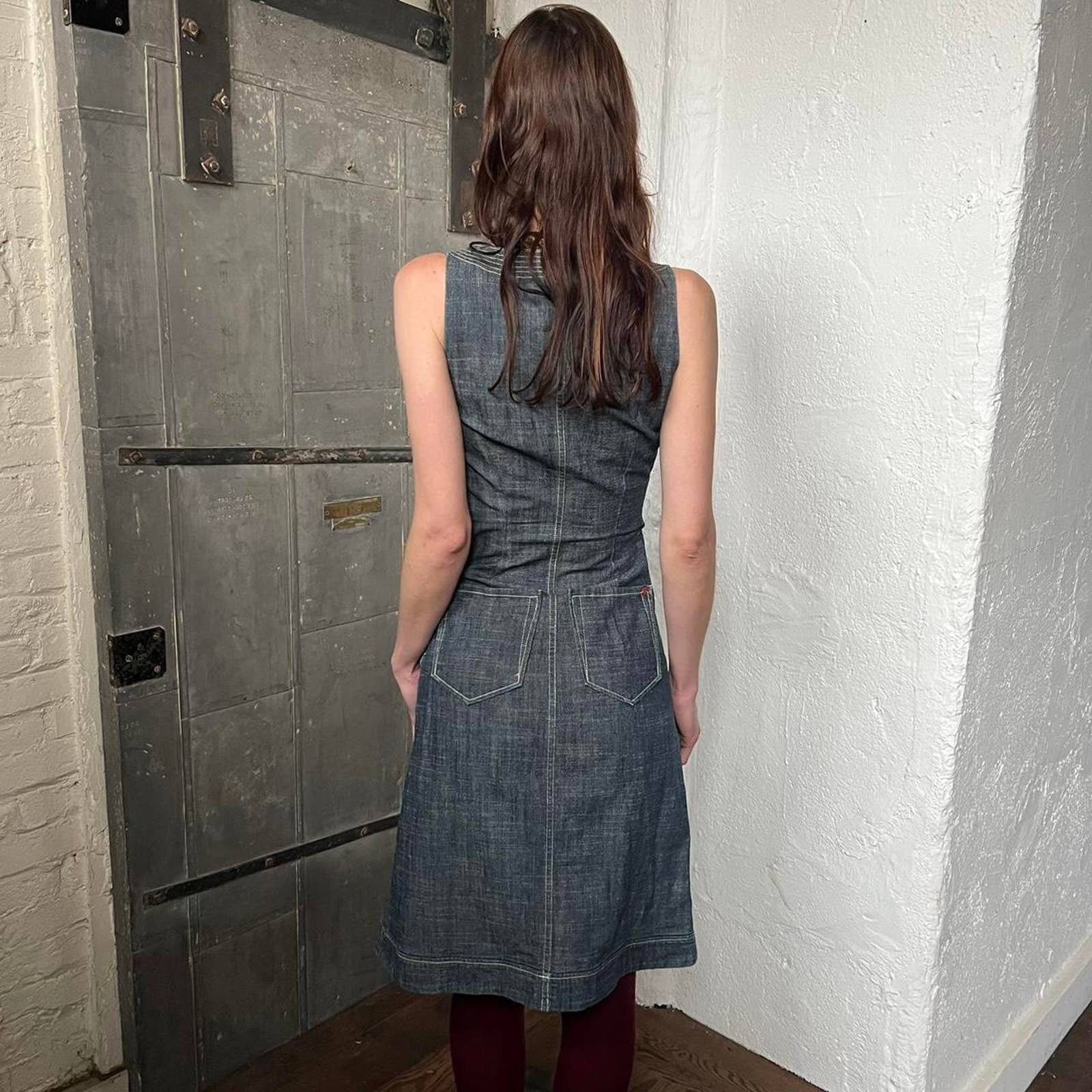 Hayford 90s Cut Denim Dress by Joe Caseley - Image 2