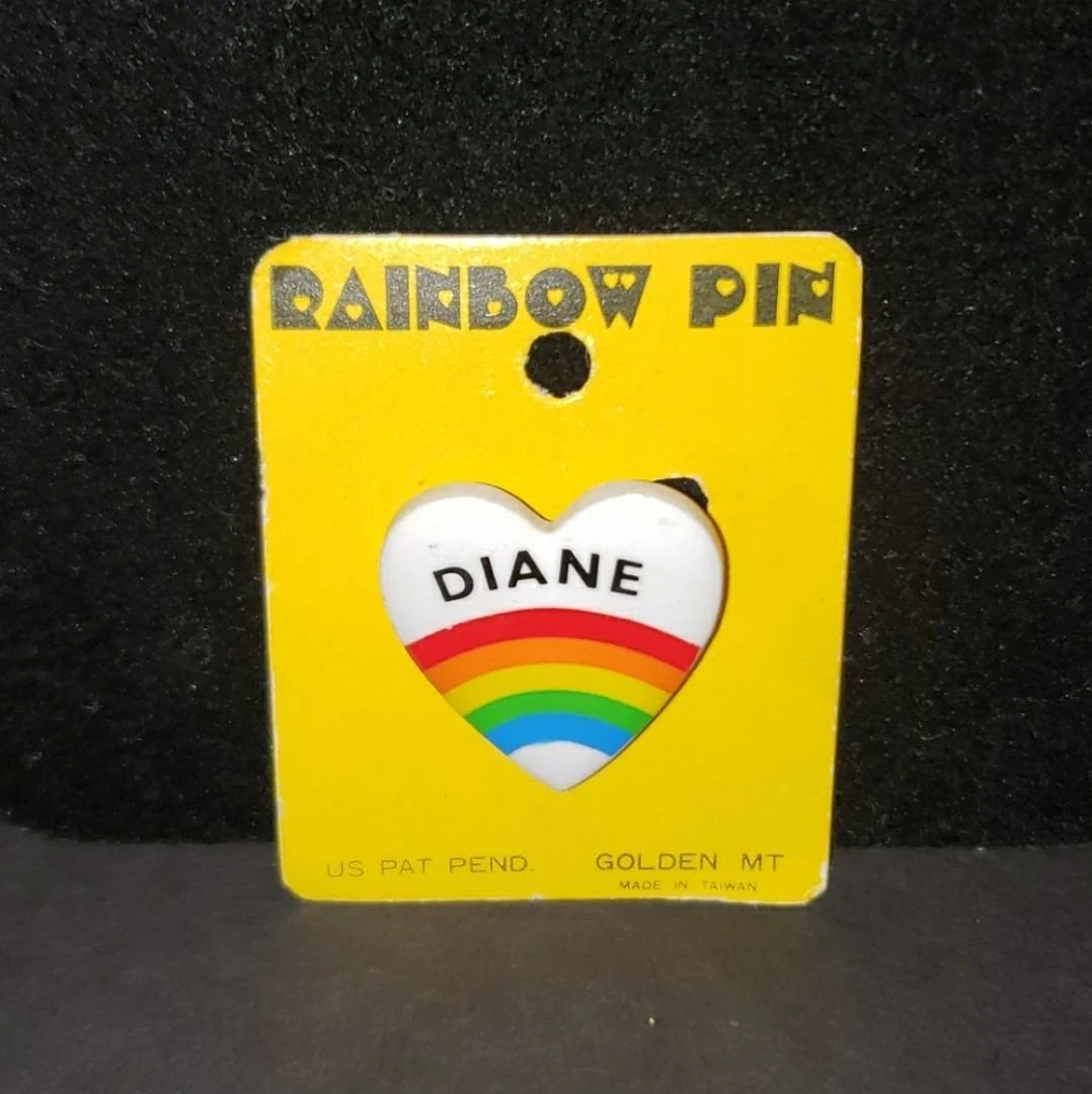 Heart Rainbow Personalized Diane Pin by Golden Mt - Image 3