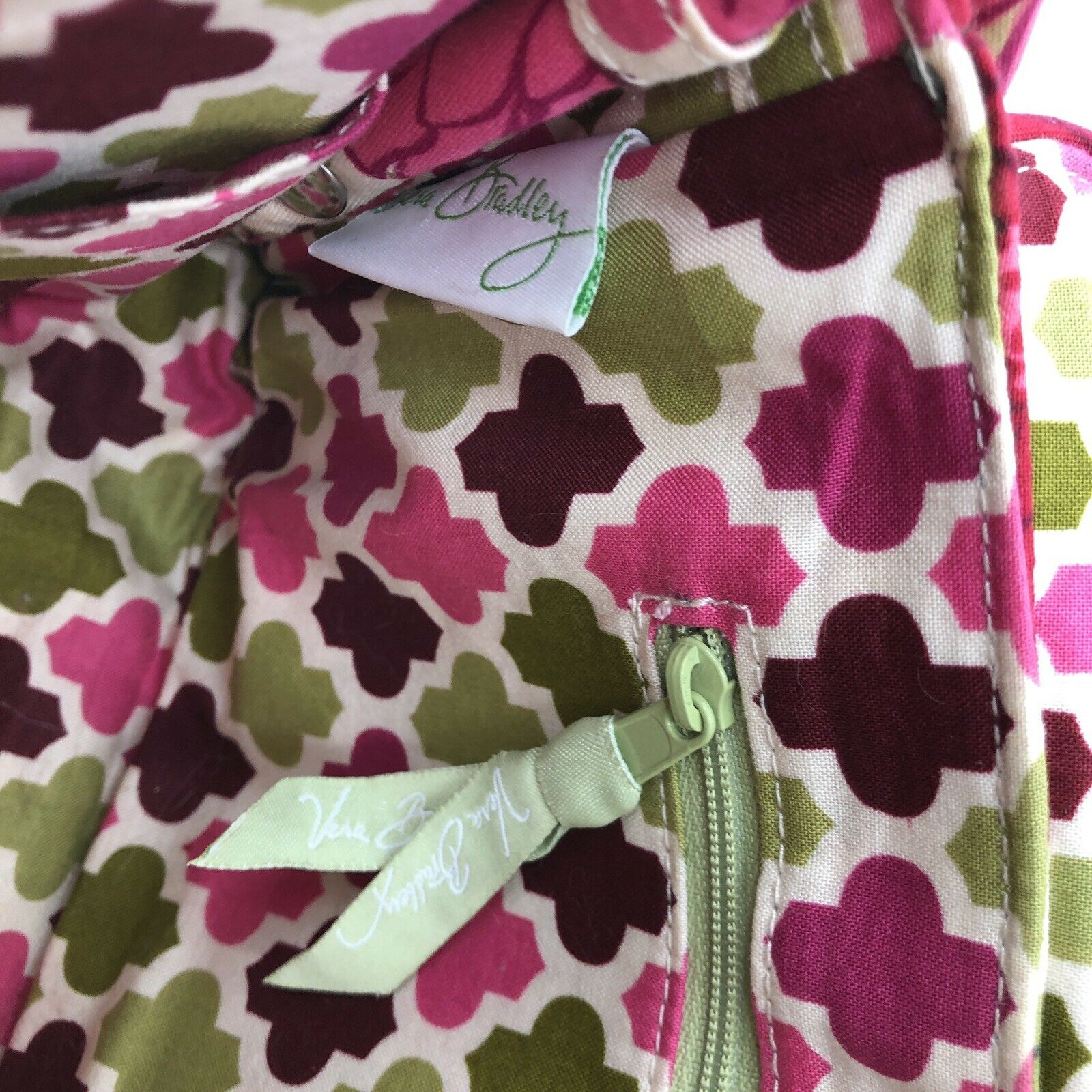 Hello Dahlia Purse Clutch Structured Handbag Pinks Flowers Garden by Vera Bradley - Image 10