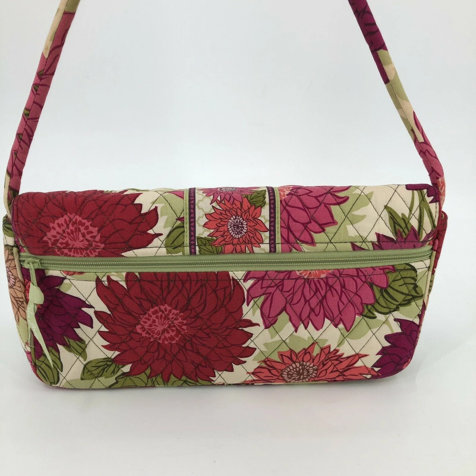 Hello Dahlia Purse Clutch Structured Handbag Pinks Flowers Garden by Vera Bradley - Image 3
