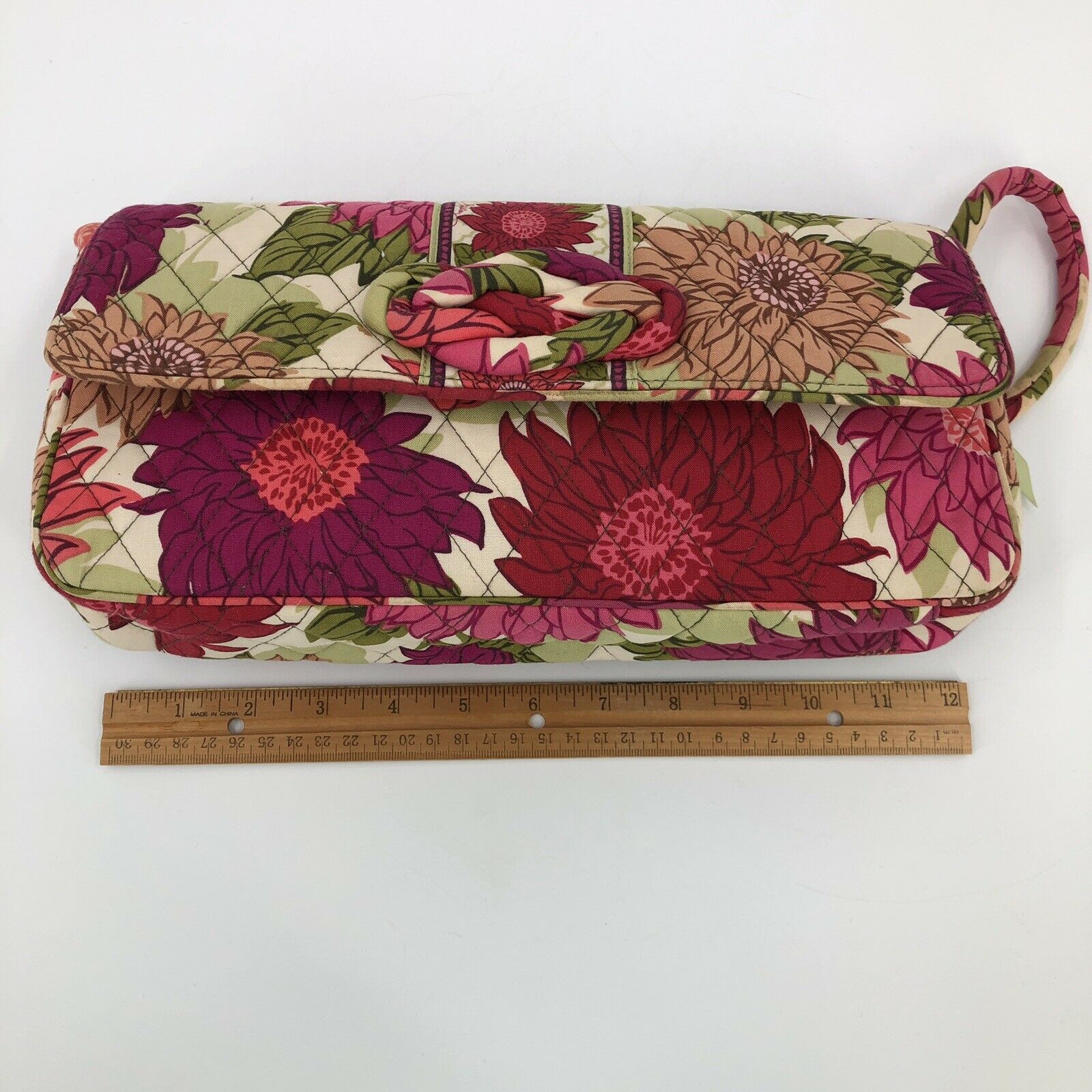 Hello Dahlia Purse Clutch Structured Handbag Pinks Flowers Garden by Vera Bradley - Image 6