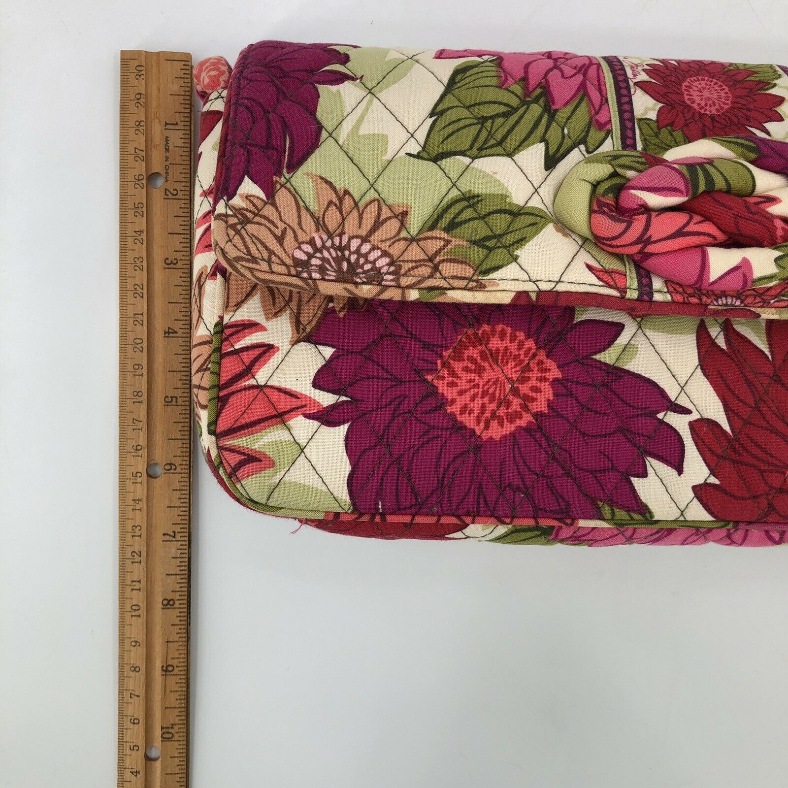 Hello Dahlia Purse Clutch Structured Handbag Pinks Flowers Garden by Vera Bradley - Image 7