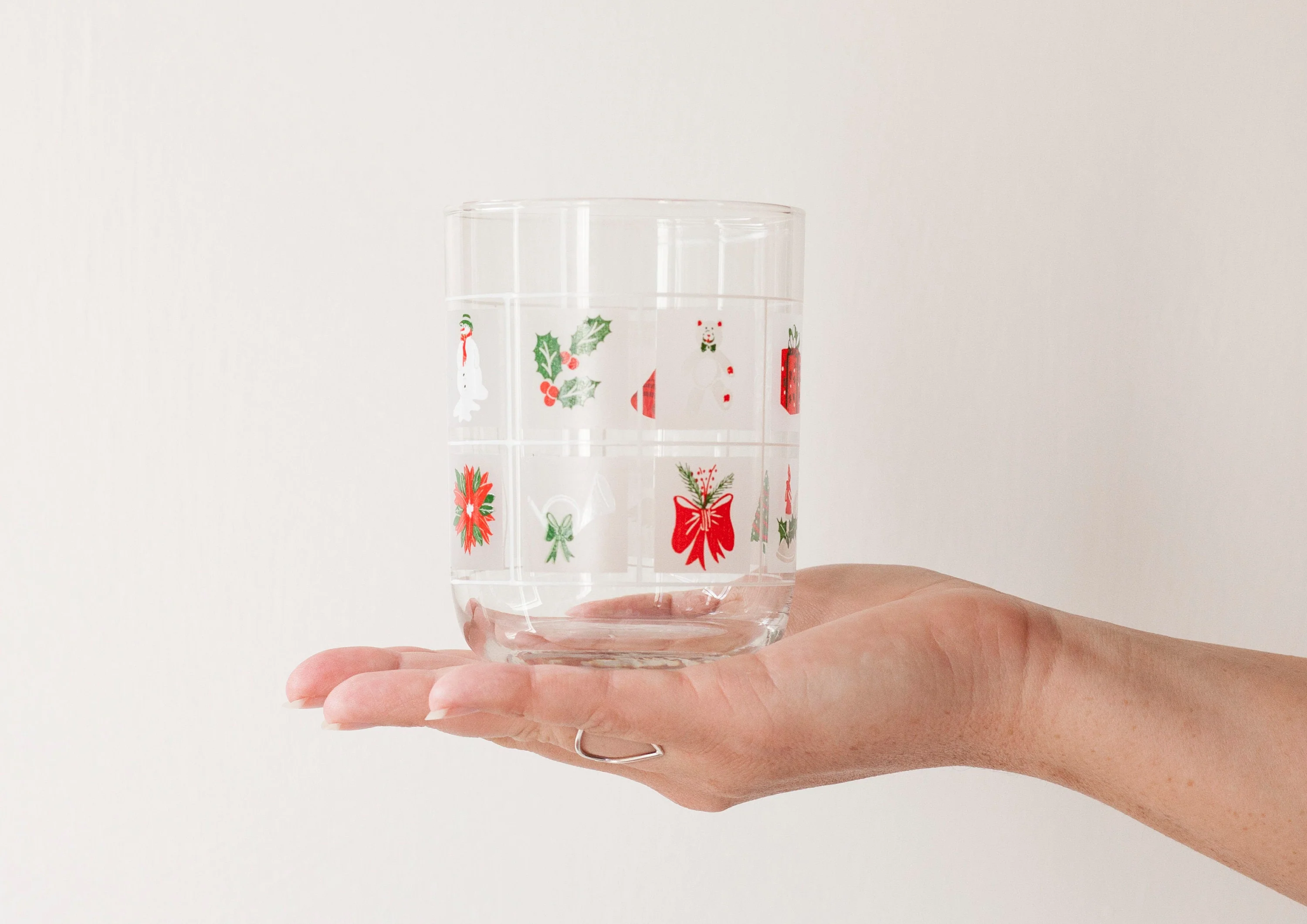 Holiday Themed Libbey Double Old Fashioned Glasses Set of Four - Image 2