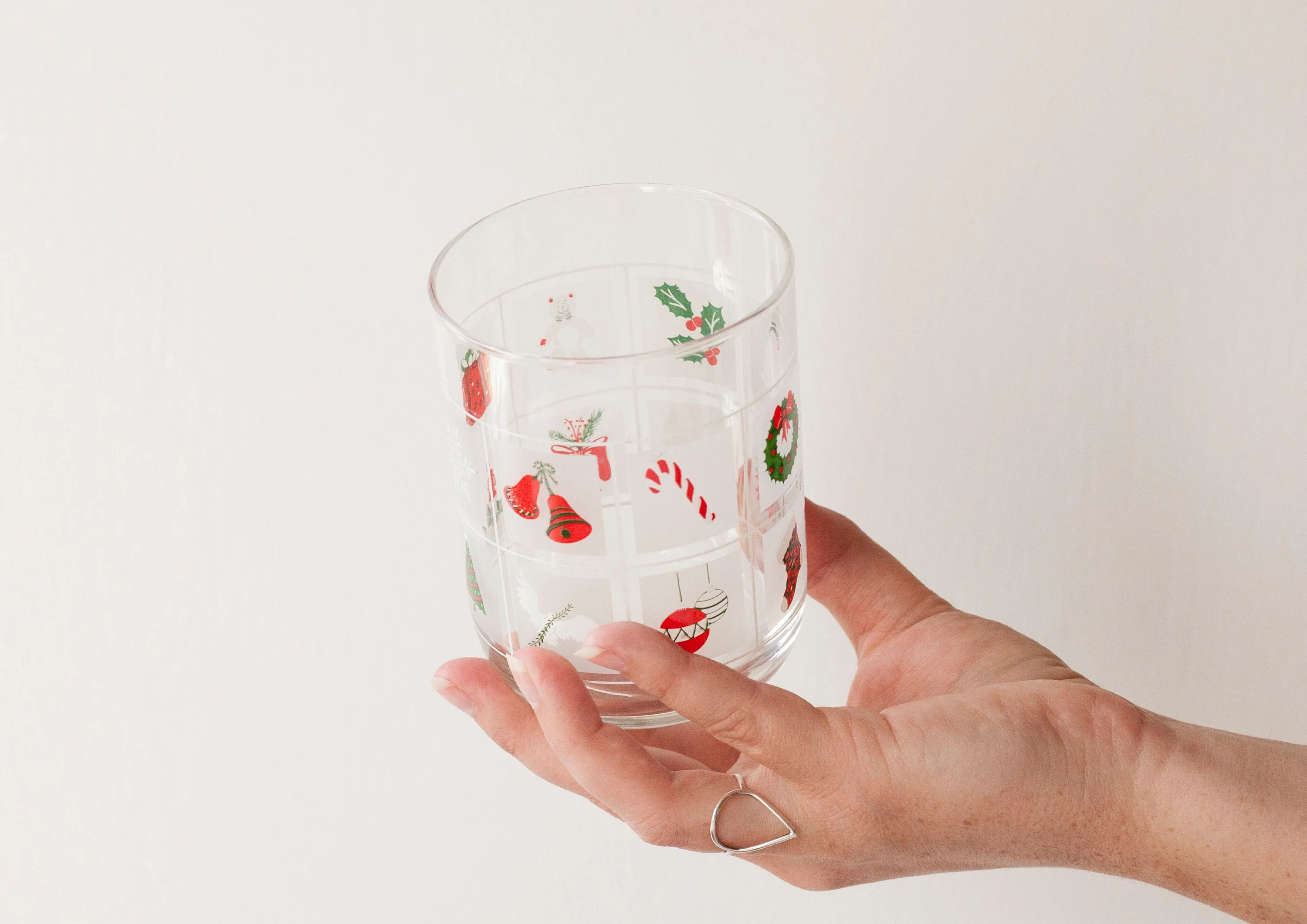 Holiday Themed Libbey Double Old Fashioned Glasses Set of Four - Image 8
